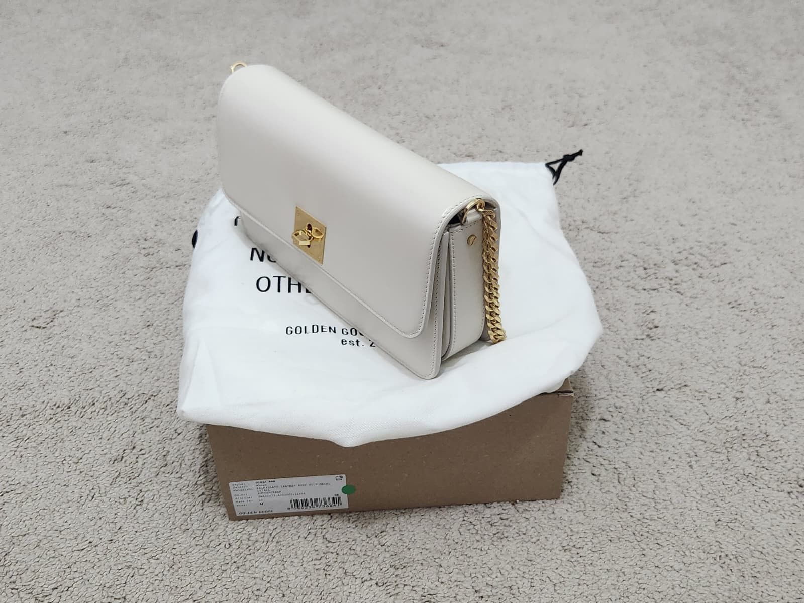 Golden Goose Golden Goose Gioia Bag in butter-colored boarded leather Size ONE SIZE - 8 Thumbnail