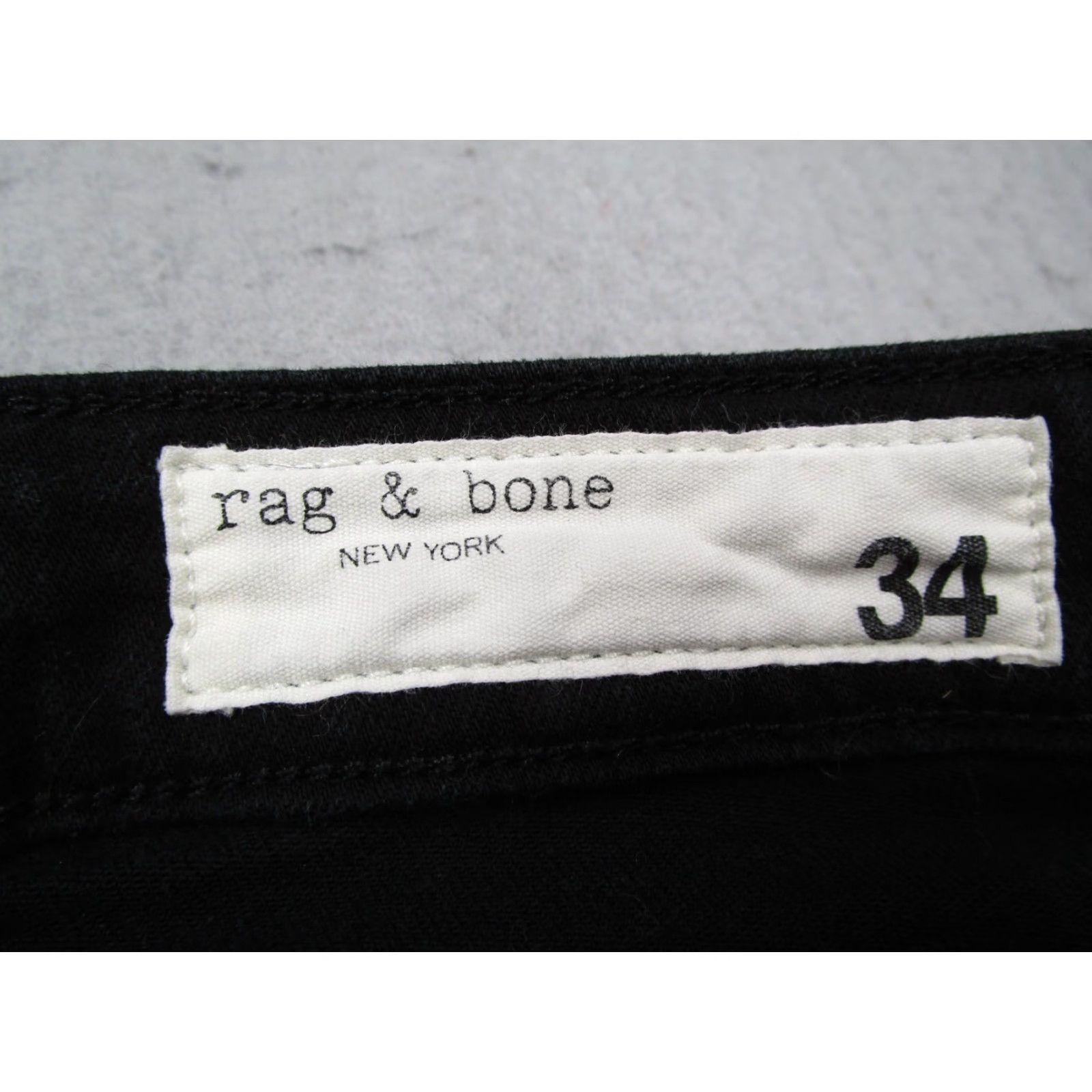 Rag & Bone VINTAGE Rag & Bone Women's Skinny Jeans Black Mid Rise Ankle Denim 34x25 5-Pocket Tapered Size 24" / US 00 / IT 34 - 3 Thumbnail