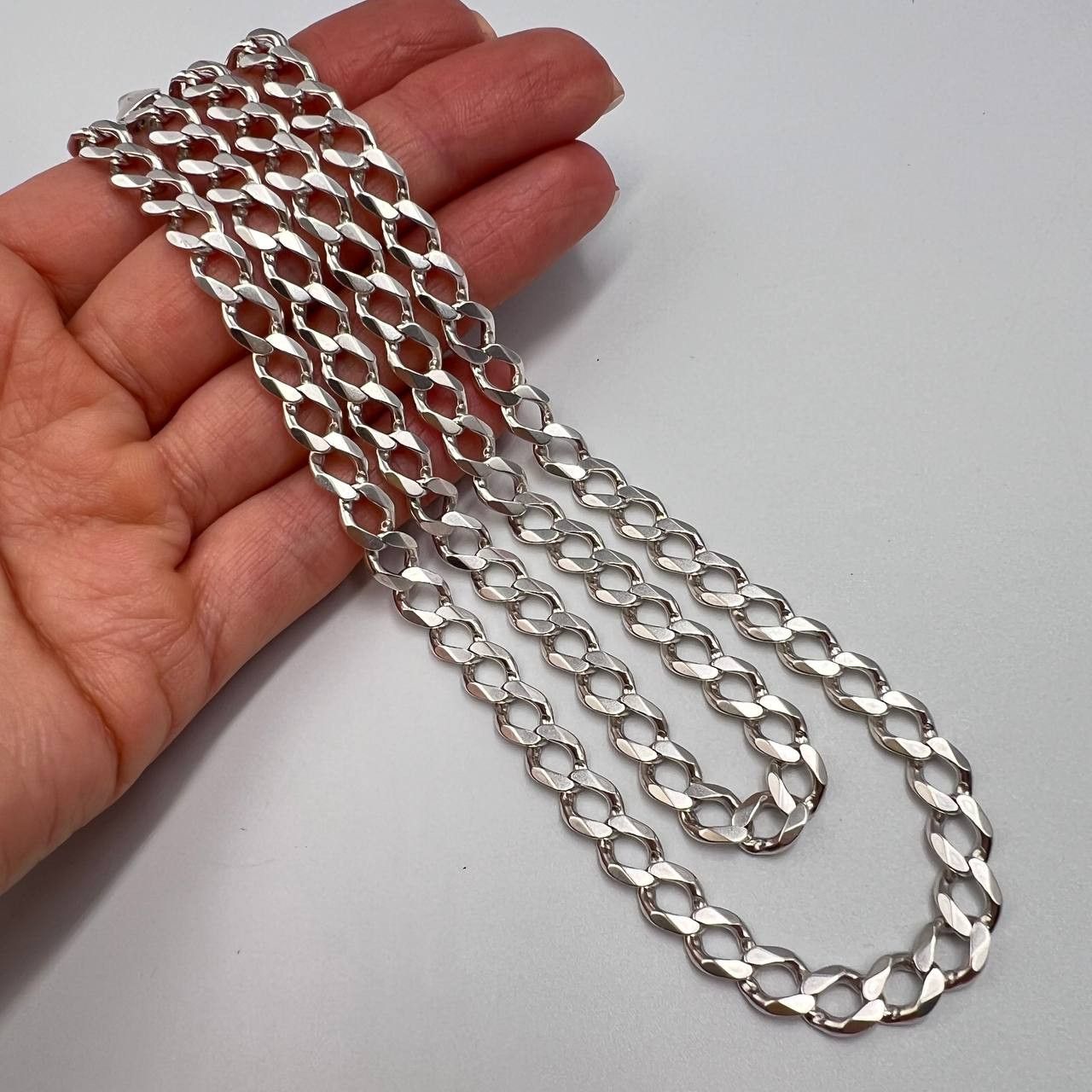 Fine Vintage Sterling Silver 925 chain necklace Signed 34.8g