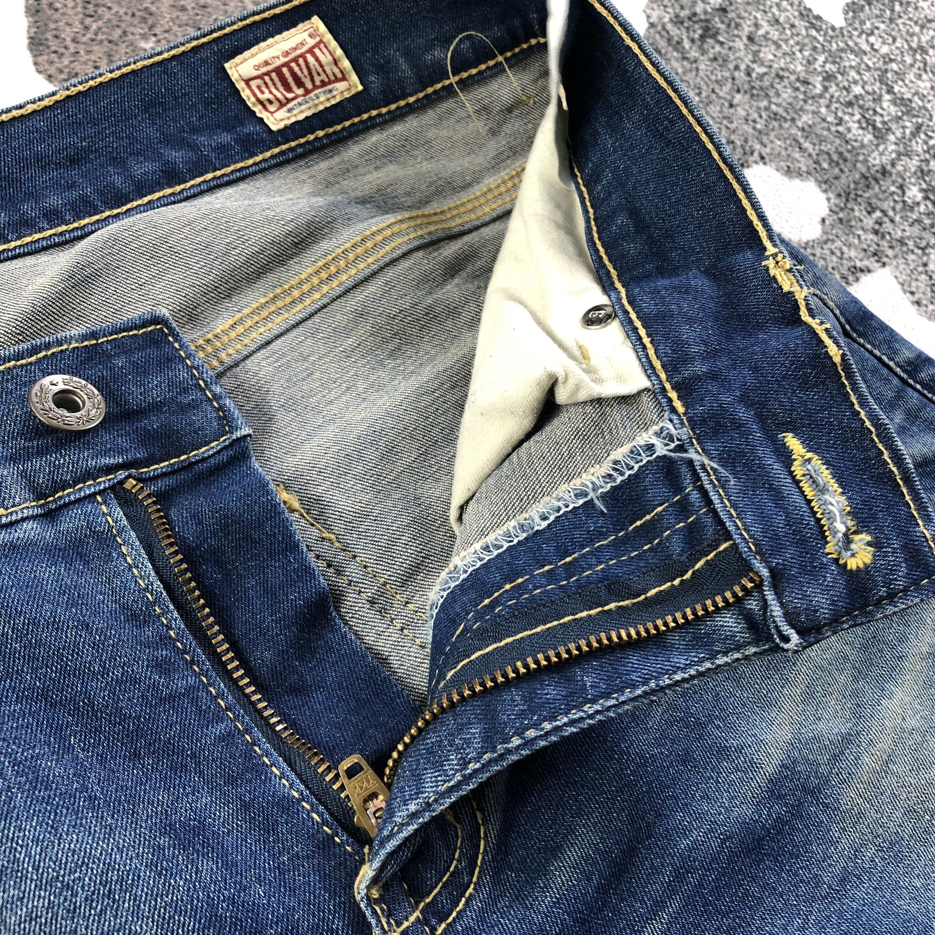 Japanese Brand Billvan Rubber Soul Jeans Faded Blue Denim KJ1539 Size US 31 - 6 Thumbnail