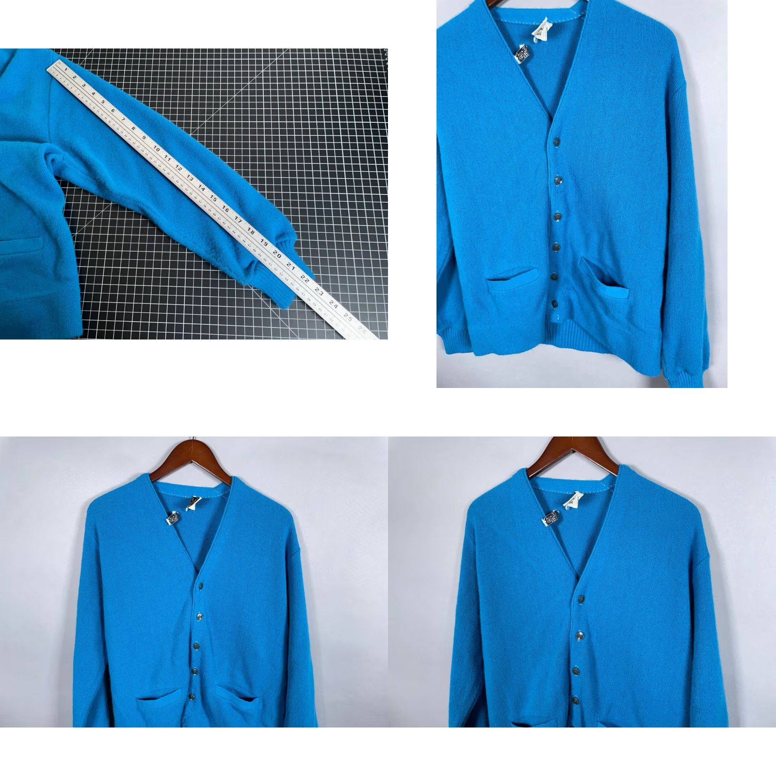 Etro VINTAGE United Shirt Men's Cardigan Sweater Adult Large Fall Lightweight Knit Preppy 80s Retro Blue Size US L / EU 52-54 / 3 - 8 Thumbnail