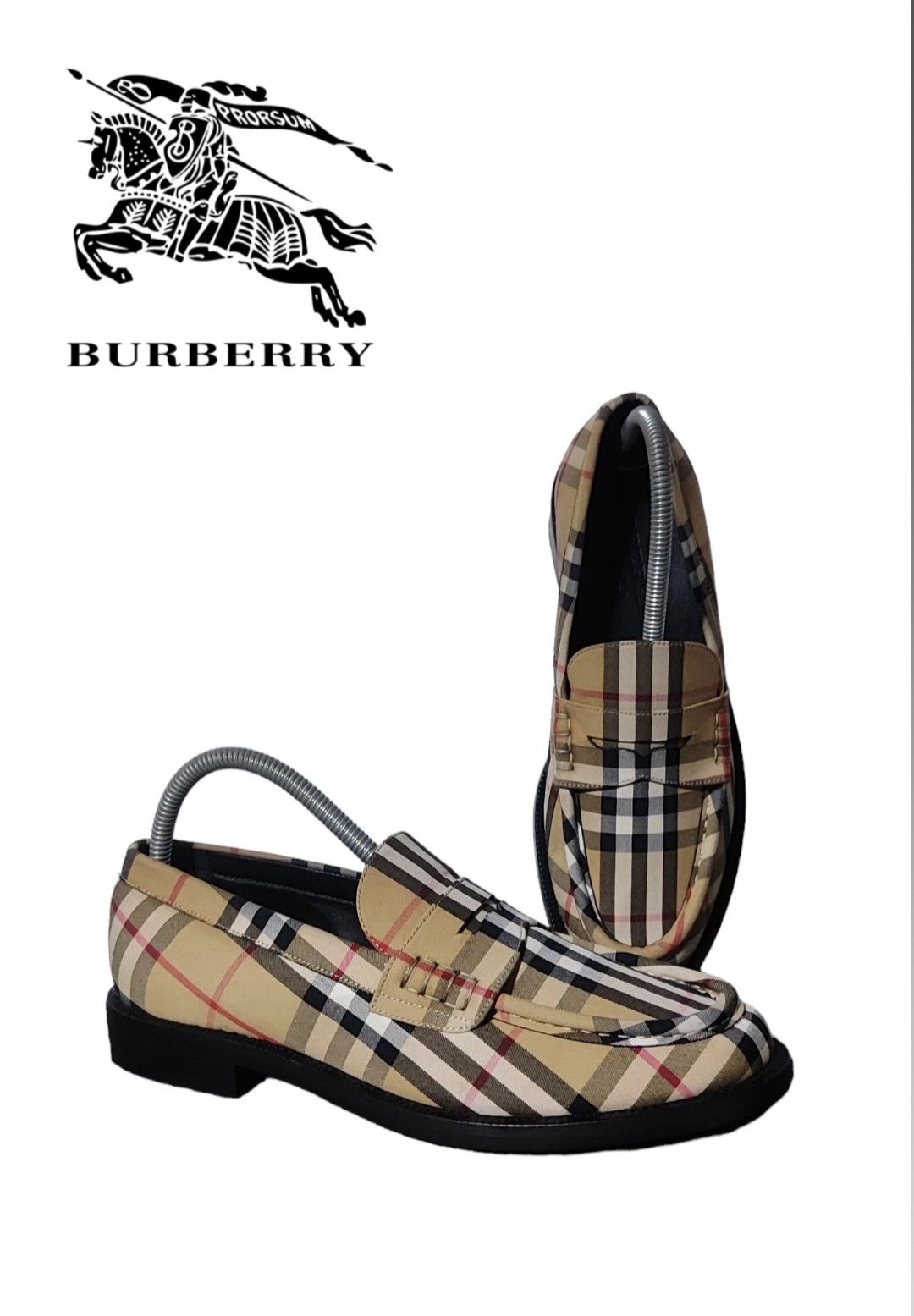 Burberry BURBERRY WOMEN'S BEDMONT CHECK LOAFERS Size US 9 / IT 39 - 1 Thumbnail