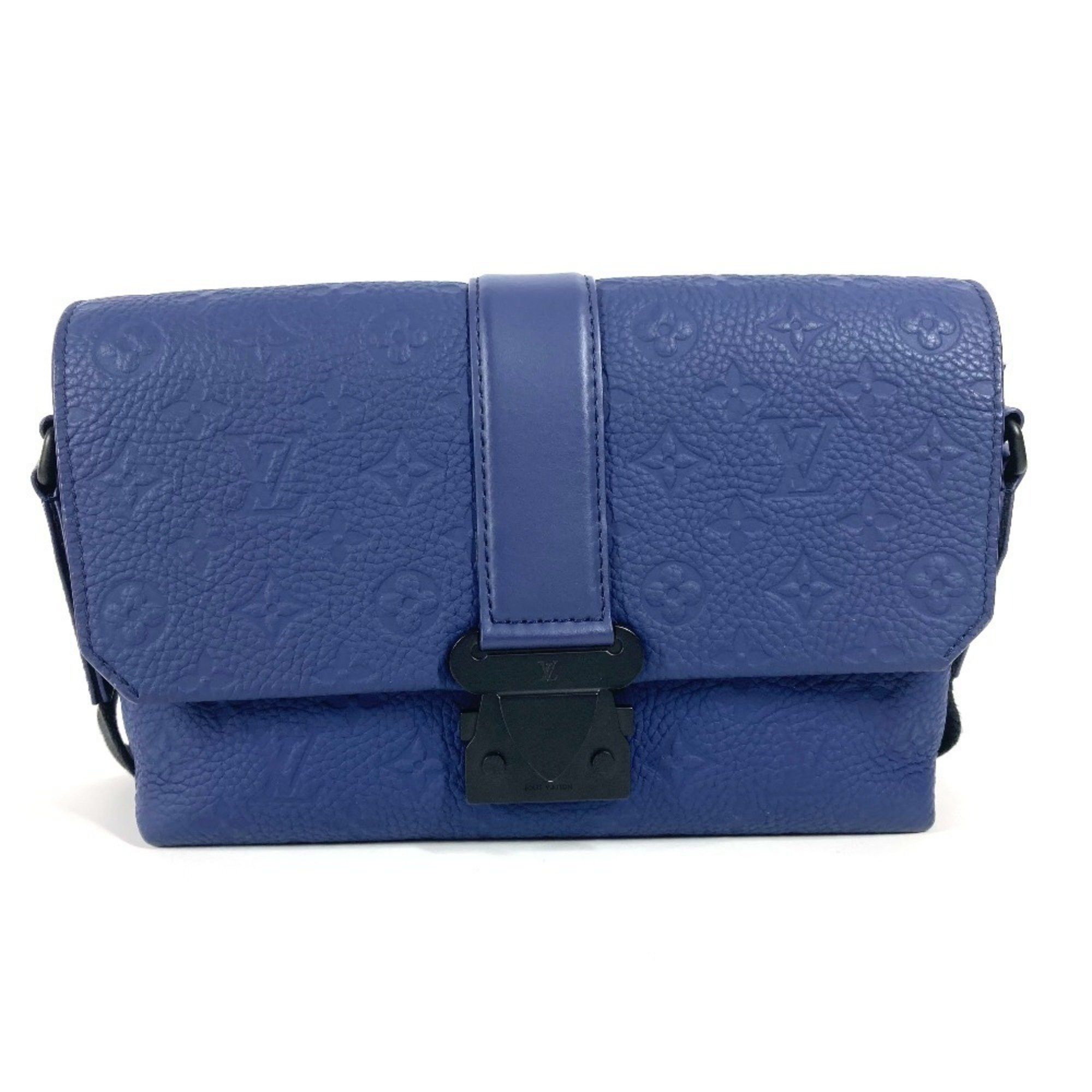 Louis Vuitton M11692 Monogram Embossed S Cape Messenger Bag Crossbody Flap Shoulder Taurillon Leather Men's Women's Sapphire Blue