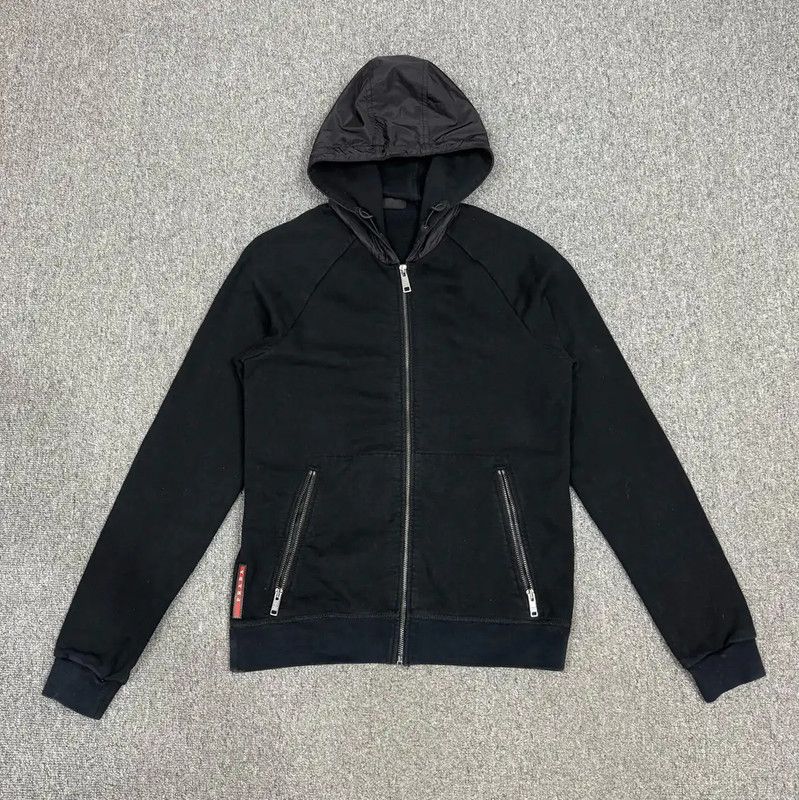 Prada Prada Men's Black Cotton Hoodie Size US M / EU 48-50 / 2 - 1 Thumbnail