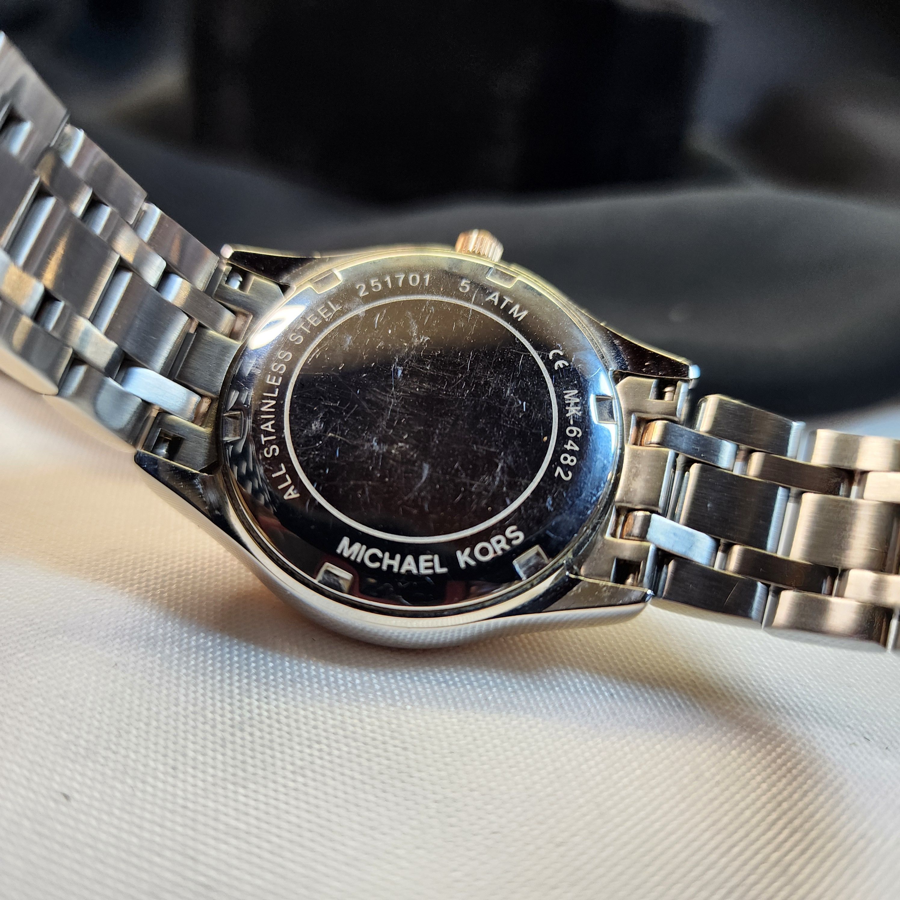 Michael Kors 2-Tone Silver/Gold Crystal 7" Wrist Watch MK6482 Kiley Pave Size ONE SIZE - 5 Thumbnail
