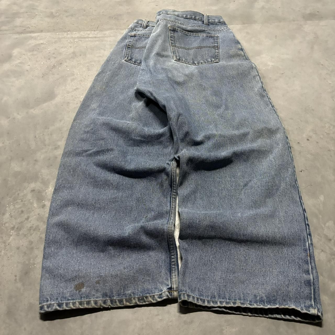 Japanese Brand × Vintage Crazy Vintage Y2K/2000s Baggy Medium Wash Skater Denim Jeans! Size US 42 / EU 58 - 4 Thumbnail