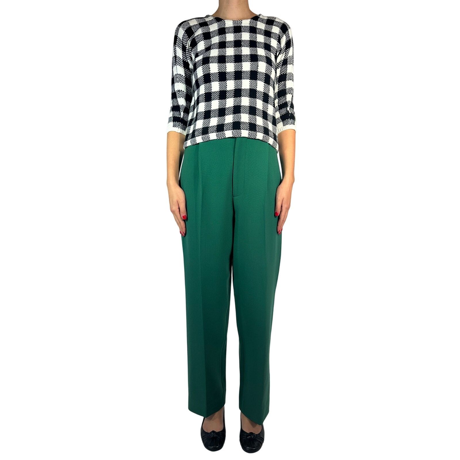 Plan C PLAN C Pleat Front Trouser Pants Kelly Green IT 44 US 8 Size 30" / US 8 / IT 44 - 2 Thumbnail