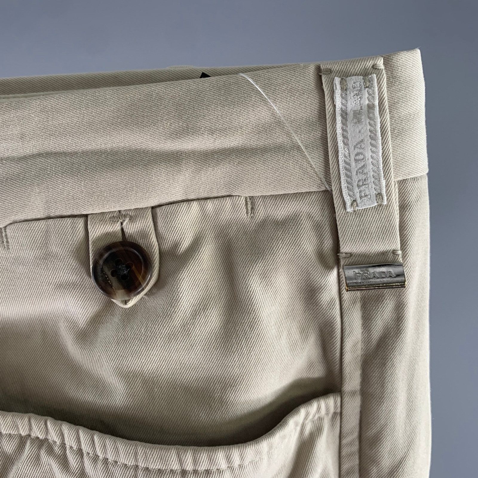 Prada PRADA Size 36 Khaki Cotton Zip Fly Casual Pants Size US 36 / EU 52 - 2 Thumbnail