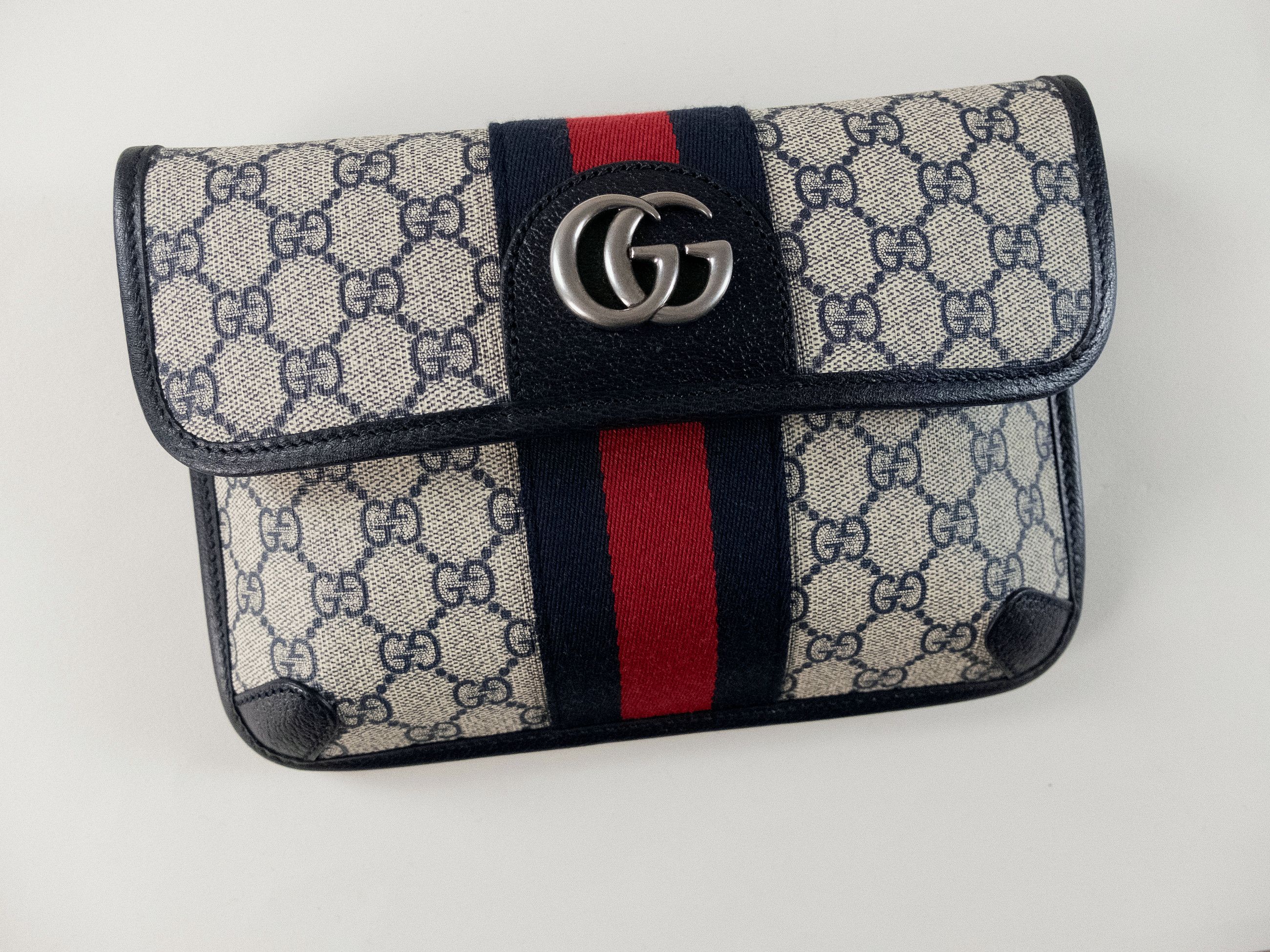 Gucci GUCCI Ophidia beige black GG Web canvas belt bag Size 90 Size ONE SIZE - 4 Thumbnail