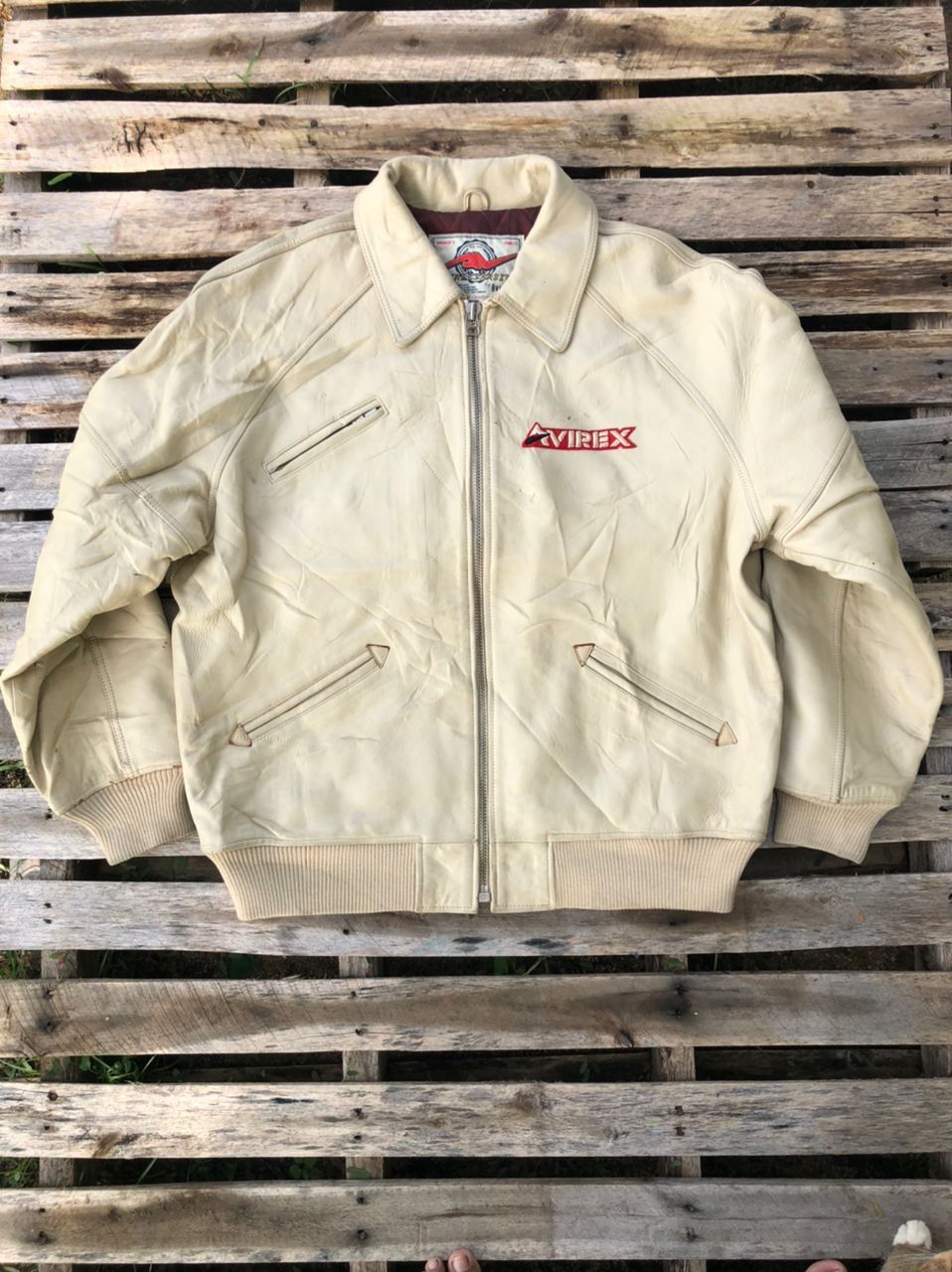 Avirex × Vintage Vintage Avirex Spirit Of American Varsity Leather Jacket Size US XL / EU 56 / 4 - 2 Thumbnail