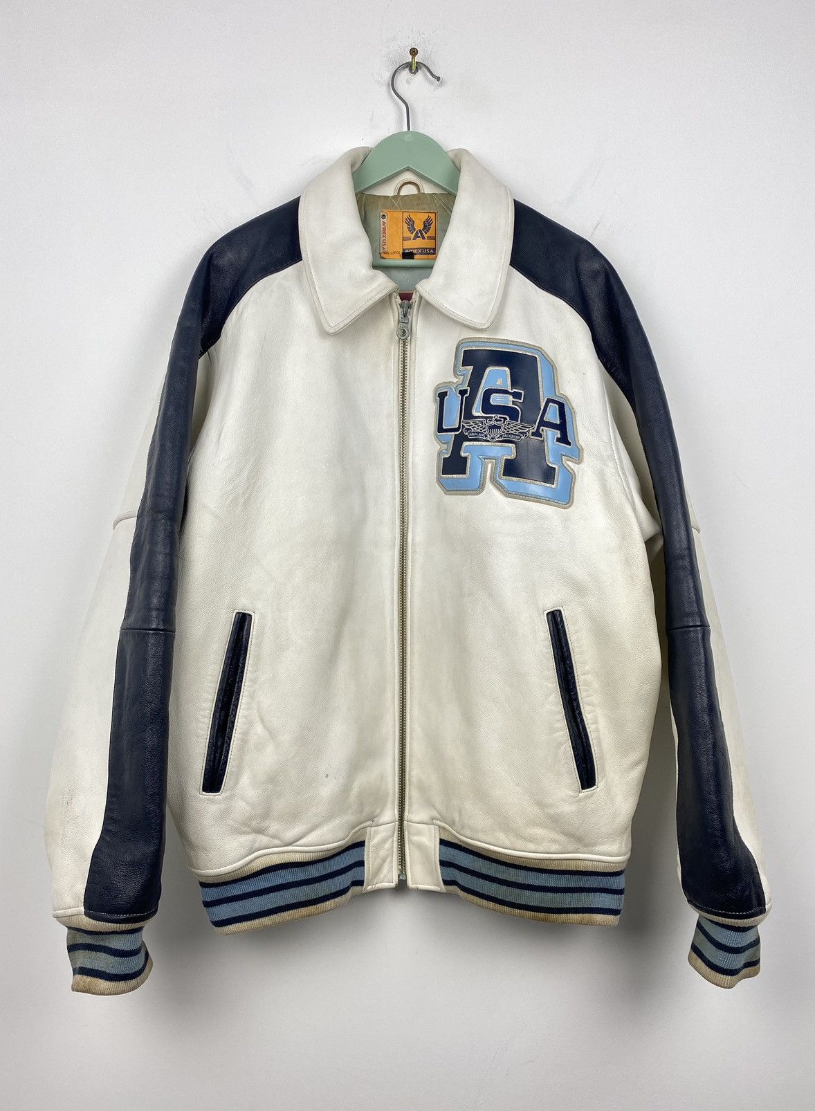 Avirex Vintage Avirex US Air Force Varsity Leather Jacket Size US XL / EU 56 / 4 - 2 Thumbnail