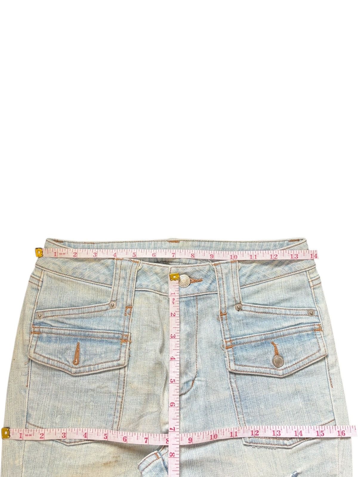 Hysteric Glamour Vintage Japanese Brand Light Wash Distress Flare Jeans Size 27" / US 4 / IT 40 - 6 Thumbnail