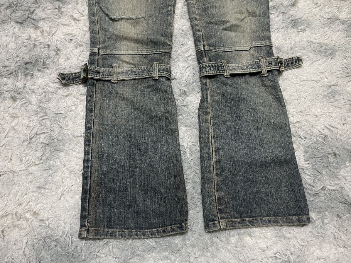 20471120 2000s PPFM INSPIRED FLARE BONDAGE JEANS RARE DESIGN Size US 31 - 3 Thumbnail