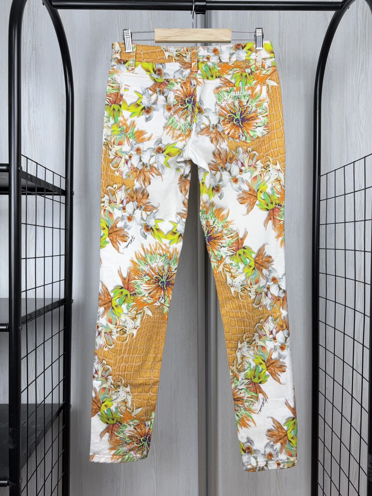 Just Cavalli Just Cavalli Multicolor Floral And Python Print Fit Jeans Size 27" / US 4 / IT 40 - 7 Thumbnail