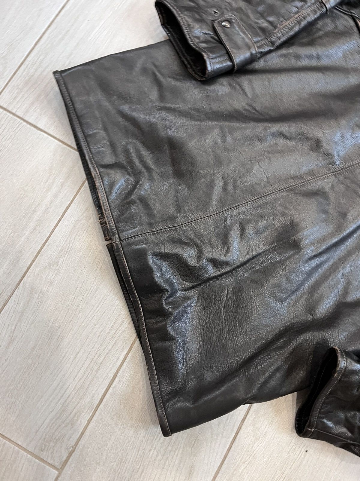 Vintage Vintage Avantgarde Leather Jacket 80s rare retro Size US L / EU 52-54 / 3 - 17 Thumbnail