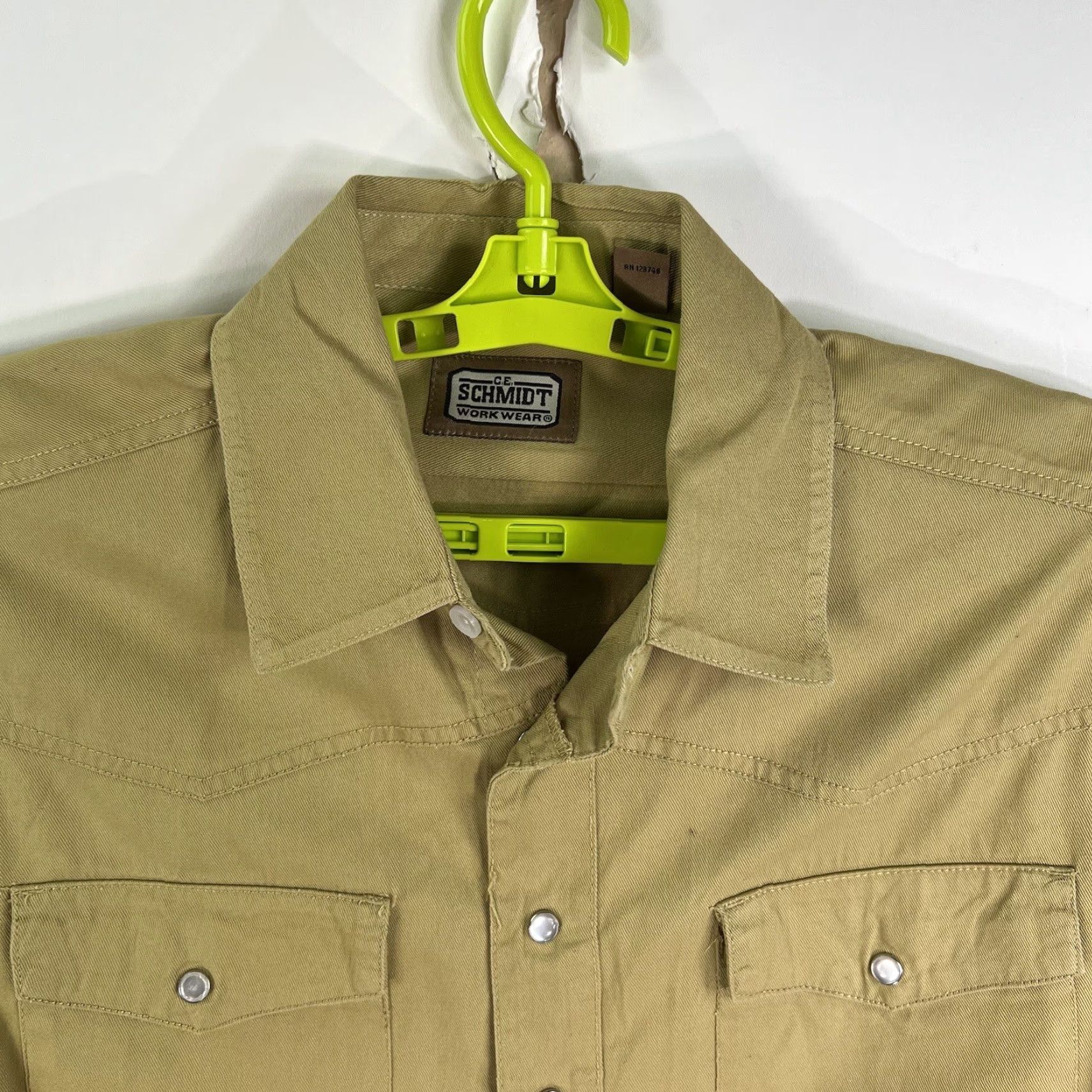 Vintage C.E. Schmidt Workwear Long Sleeve Button-Up Shirt Men's Size M Brown Denim Size US M / EU 48-50 / 2 - 3 Thumbnail