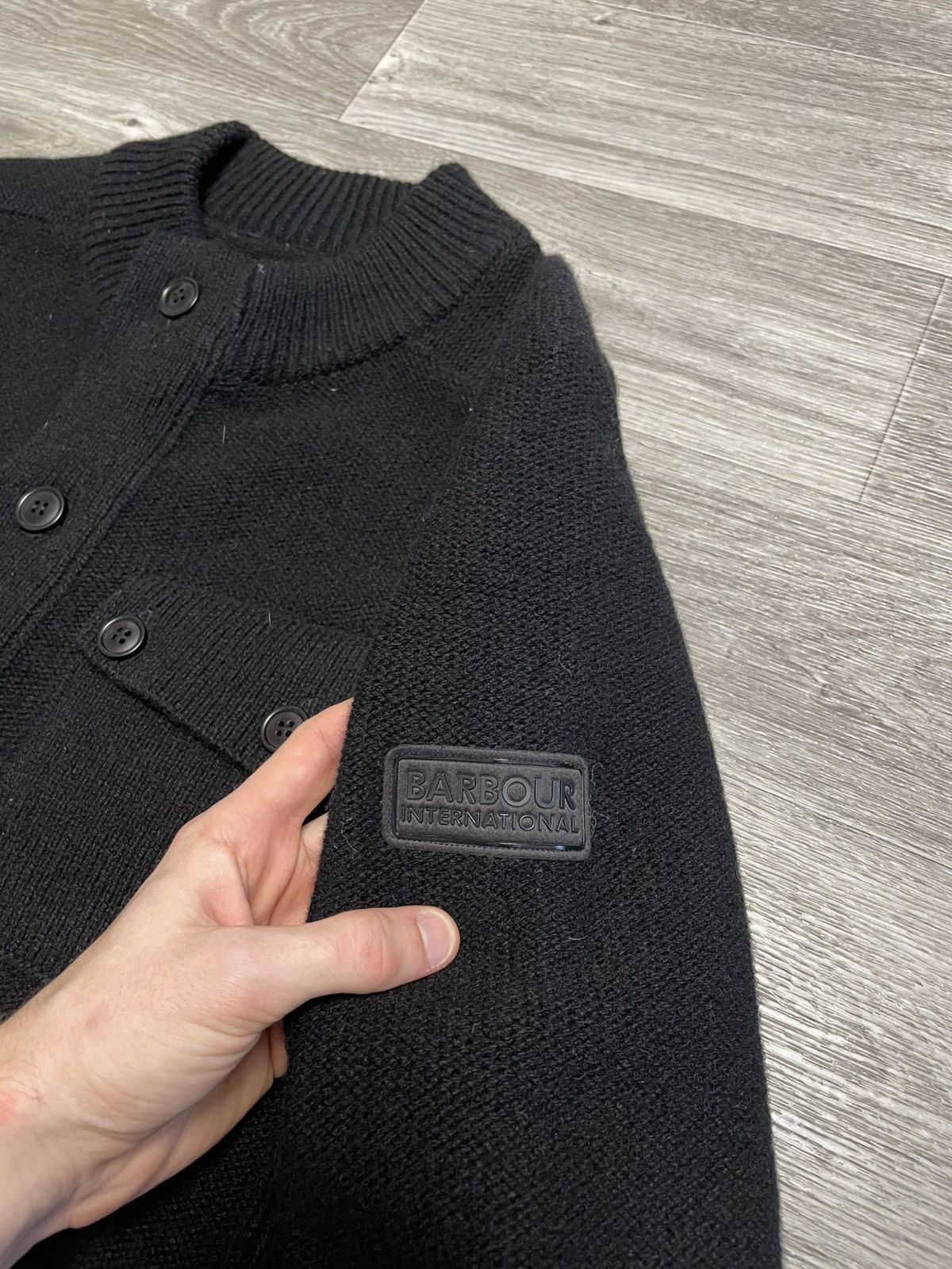 Barbour Vintage Barbour Black Wool Half Zip Button-Up Sweater Size US M / EU 48-50 / 2 - 6 Thumbnail