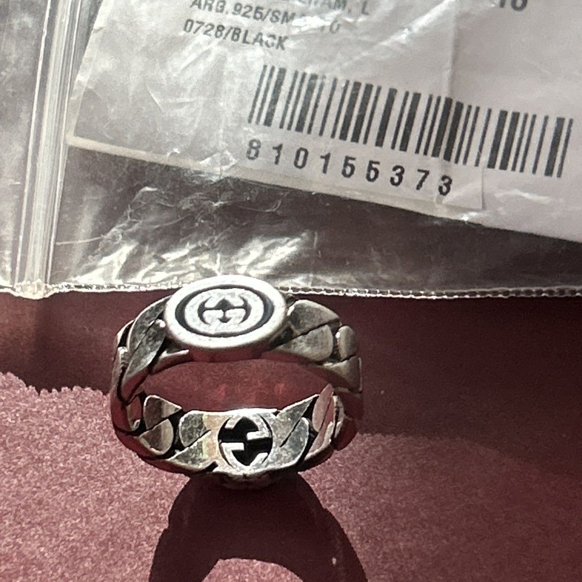 Gucci Gucci Sterling Silver Interlocking Ring Ag 925 678656 Size ONE SIZE - 8 Thumbnail