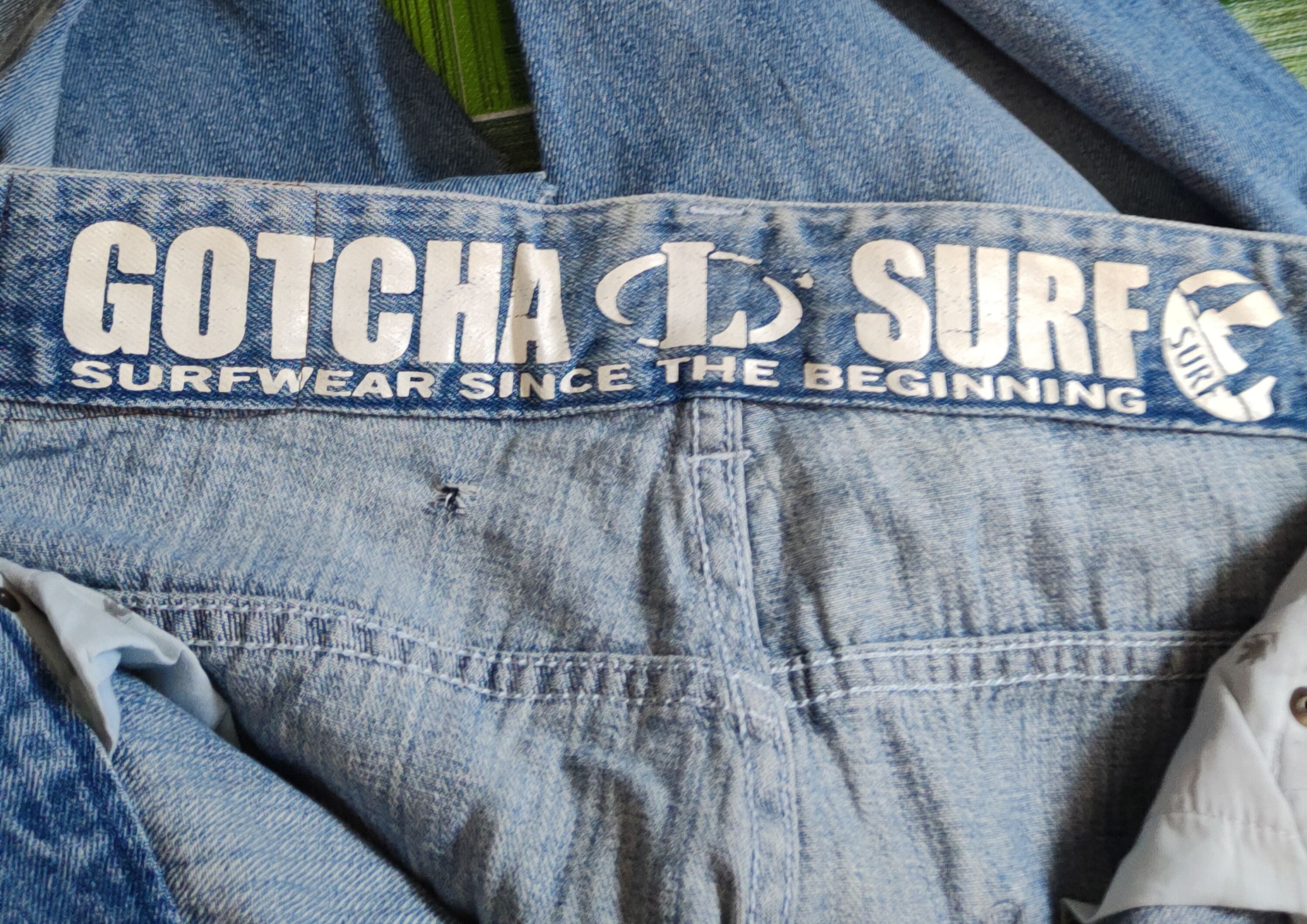 Gotcha Gotcha Blue Faded Surf Distressed Ripped Jeans #S2334 Size US 32 / EU 48 - 18 Thumbnail