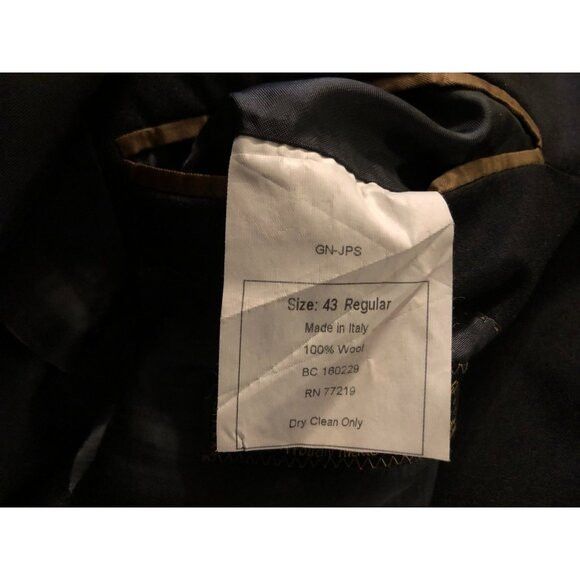 Pronto Uomo pronto uomo men's 100%wool 2pc suit size: 43R pants: 38/29 Size 42R - 10 Thumbnail