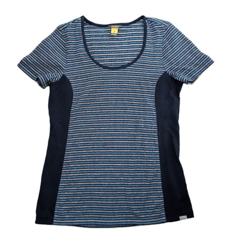 Eddie Bauer Eddie Bauer Blue Knit Double Striped Tshirt Medium Size M / US 6-8 / IT 42-44 - 1 Thumbnail