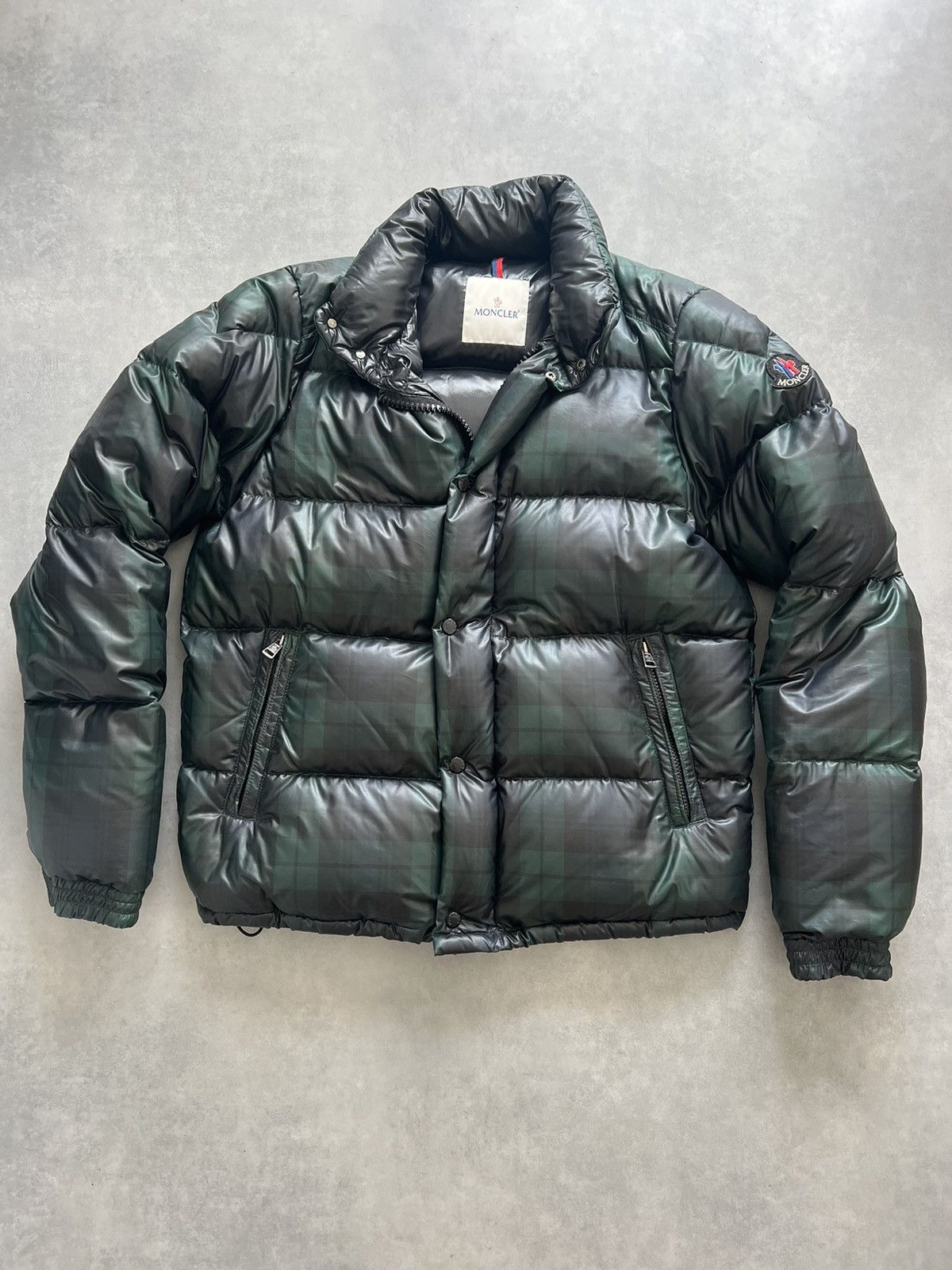 image of Moncler Puffer Jacket in Black/Green, Men's (Size XL)