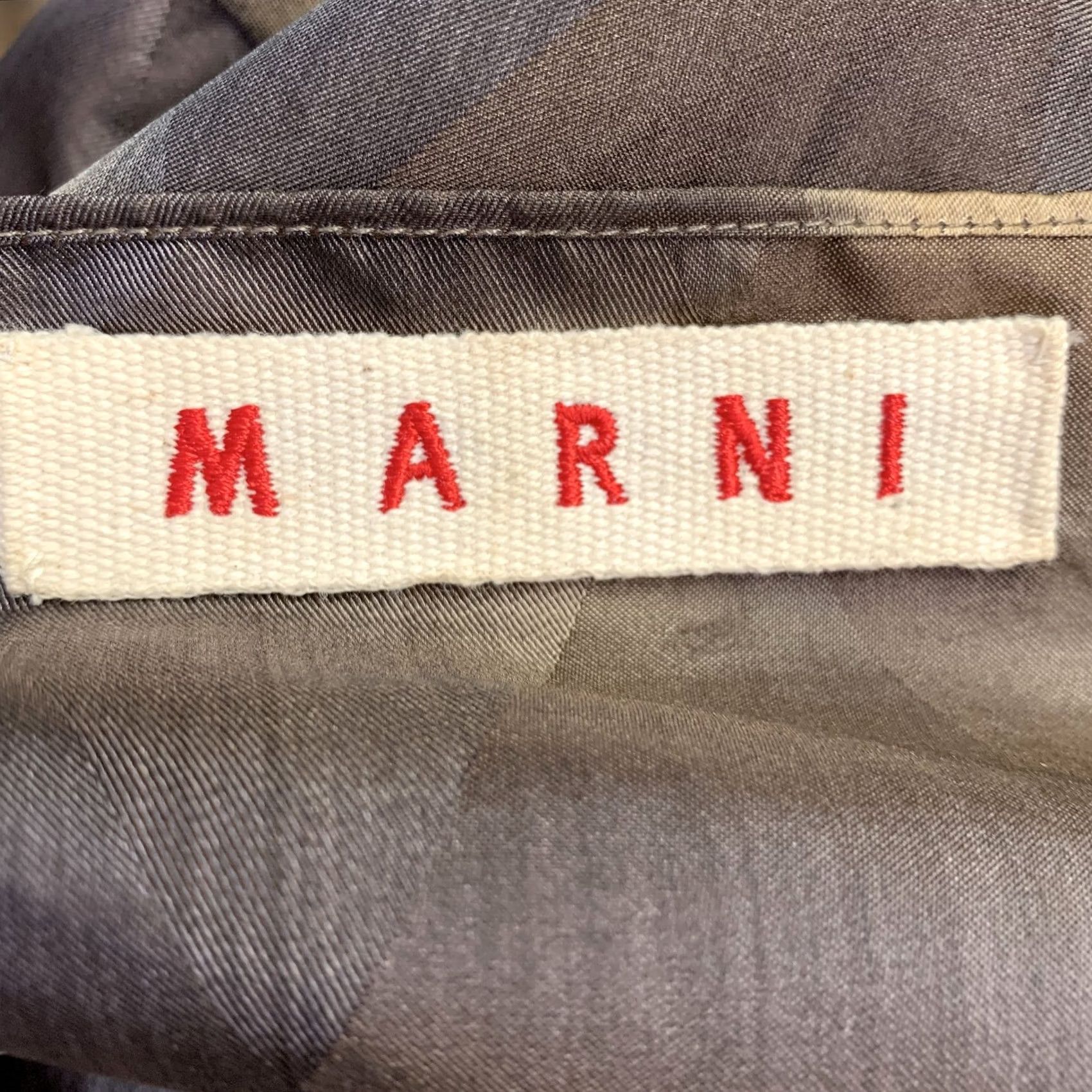 Marni MARNI Dress Brown Beige Polyester Taffeta Diamond 3/4 Sleeves Size 2 Womens Italy Size XS / US 0-2 / IT 36-38 - 6 Thumbnail