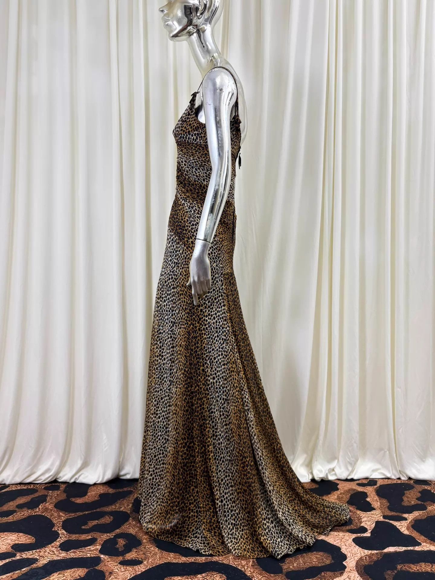 Dolce & Gabbana D&G 2007FW Leopard Silk Cami Gown Size M / US 6-8 / IT 42-44 - 4 Thumbnail