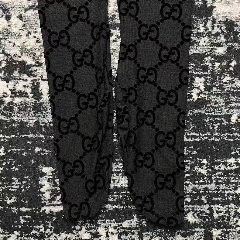 Gucci Gucci SizeS Double G Logo Old Flower Translucent Pantyhose Size 26" / US 2 / IT 38 - 6 Thumbnail