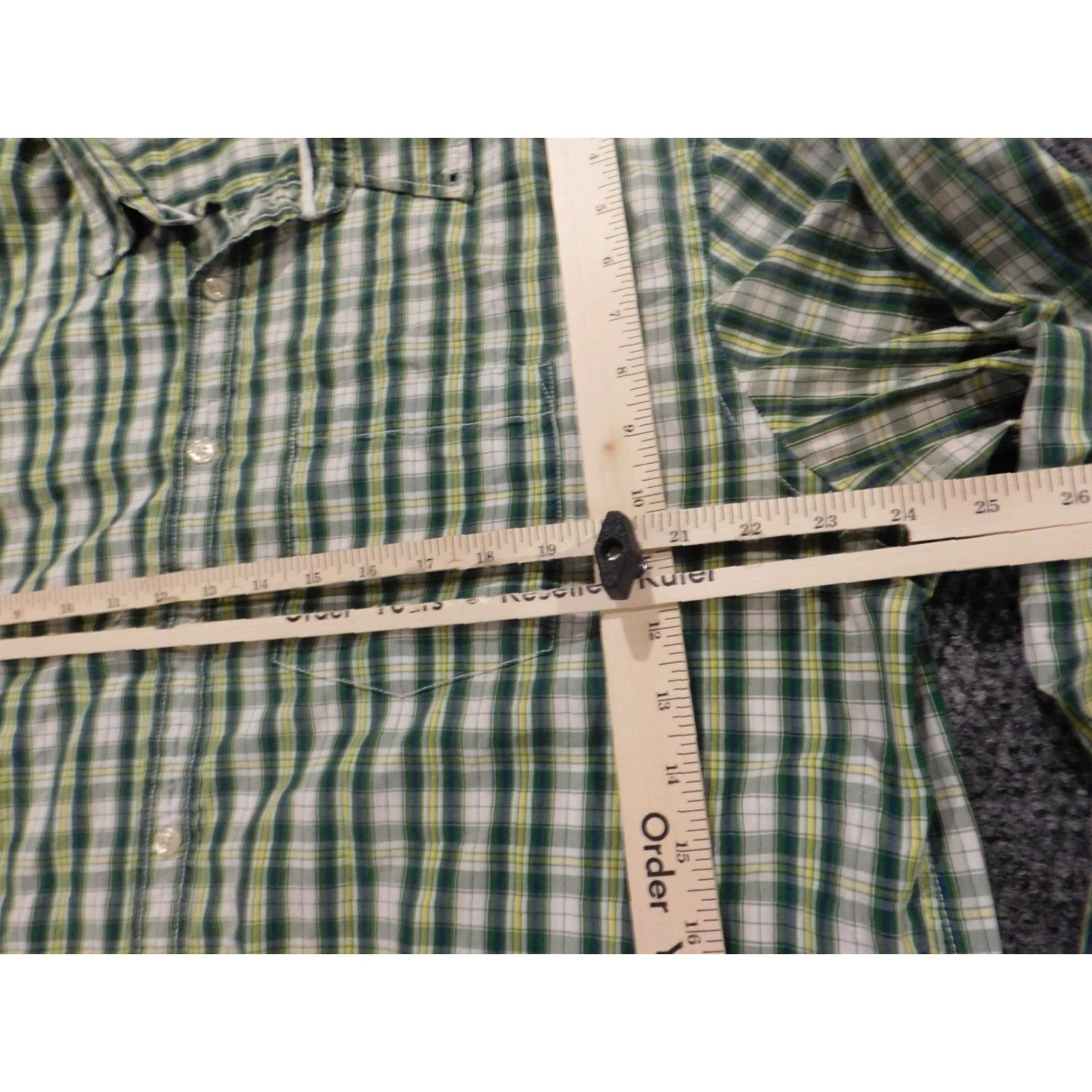 Old Navy Old Navy Shirt XL Green Plaid Button-Up Slim Fit Mens Size US XL / EU 56 / 4 - 5 Thumbnail