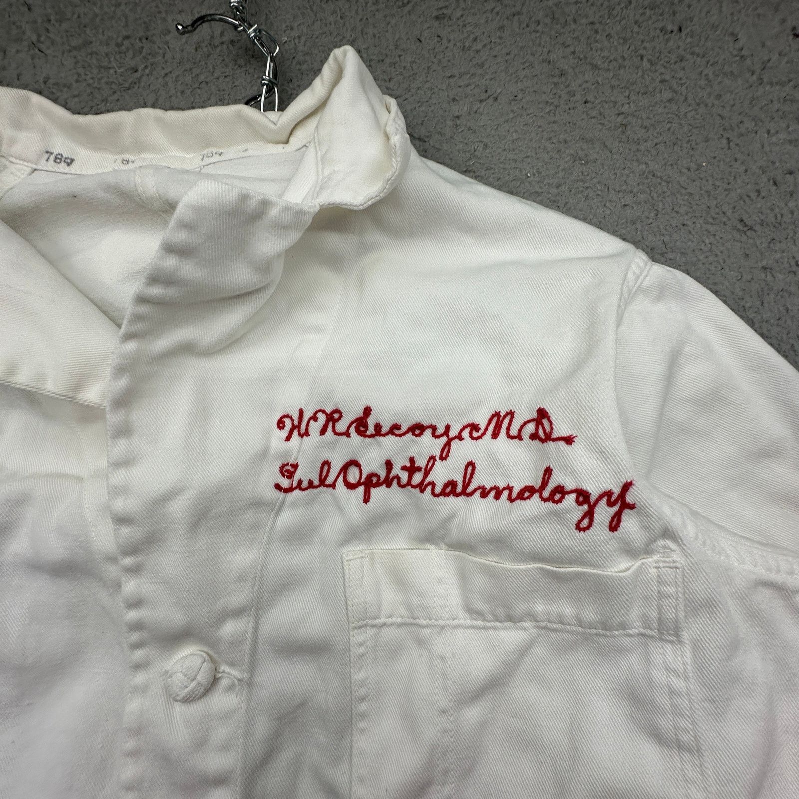 Other Vintage Angelica Sanforized Shrunk Doctor Lab Coat Womens 36 Size M / US 6-8 / IT 42-44 - 15 Thumbnail