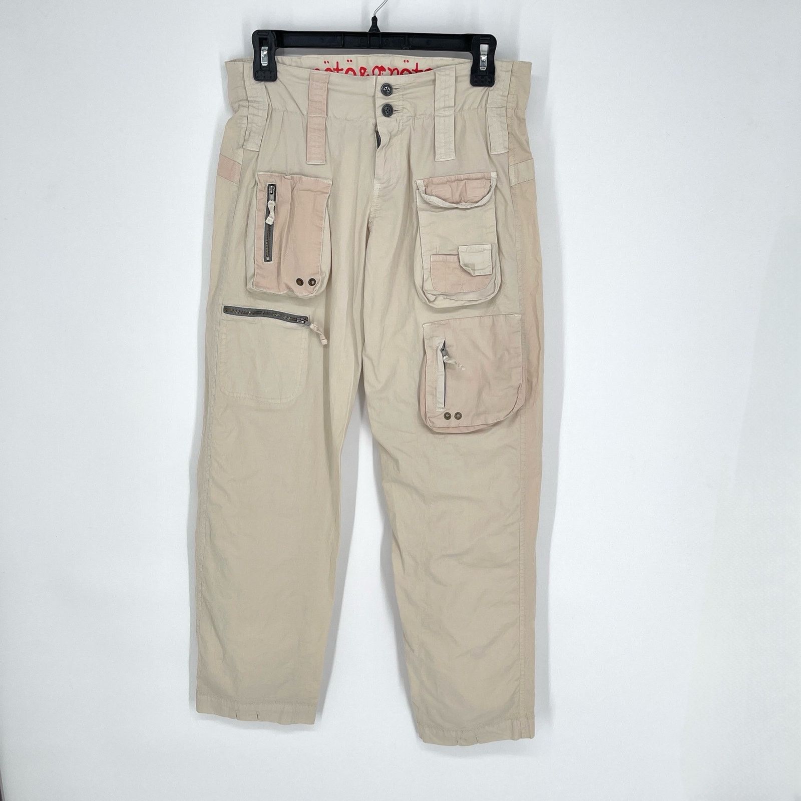 image of Pete & Greta By Johnny Was Y2K Cargo Pants New Size 2 Beige, Women's