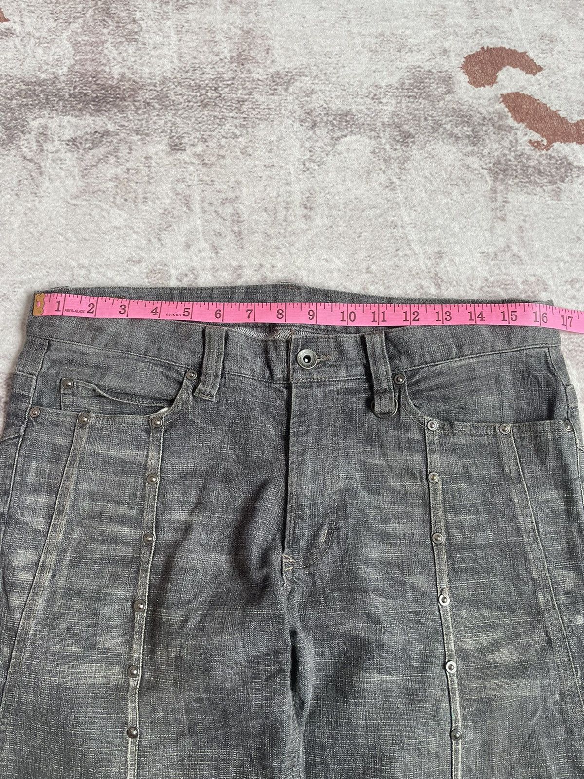 Nicole Club Vintage Y2K NCFM Studded Denim Pants Size US 33 - 12 Thumbnail