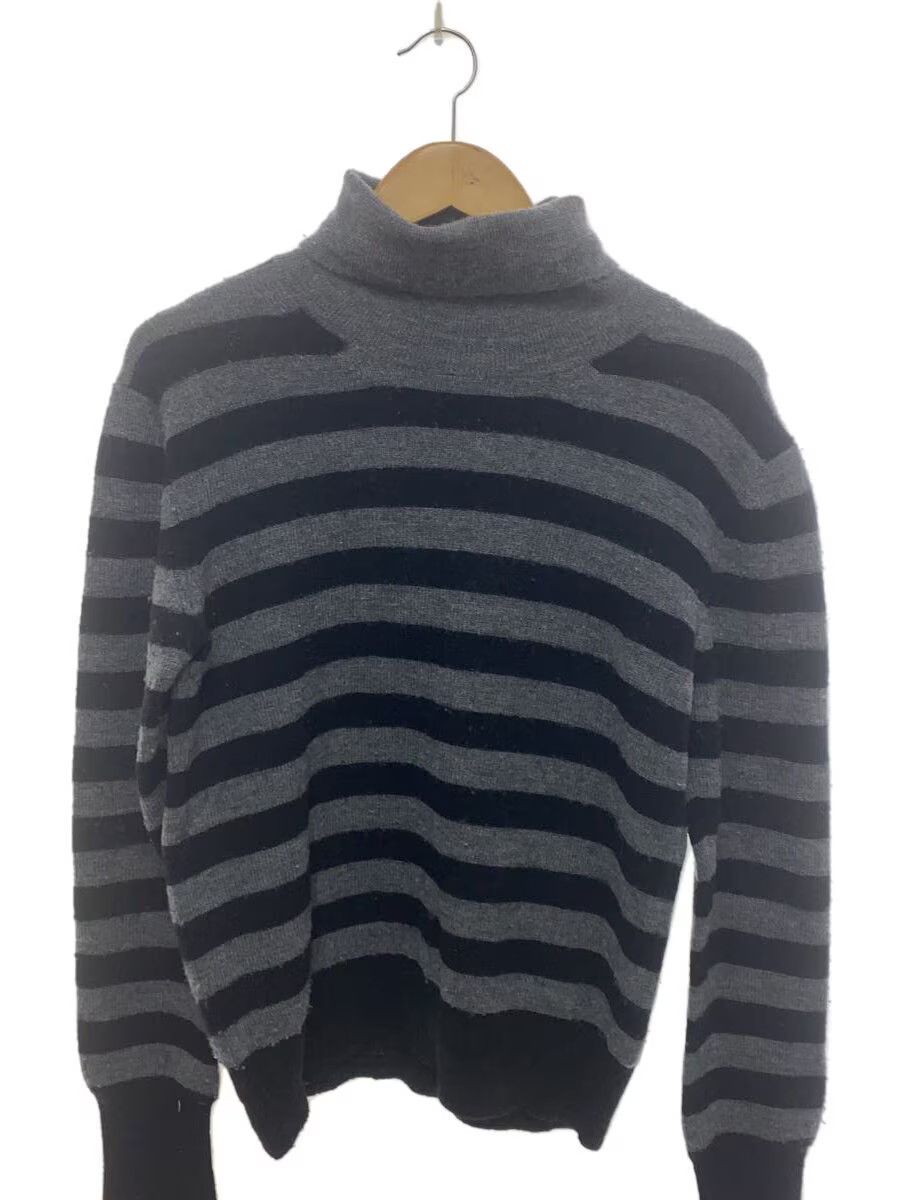 Turtleneck Striped Wool Knit Sweater