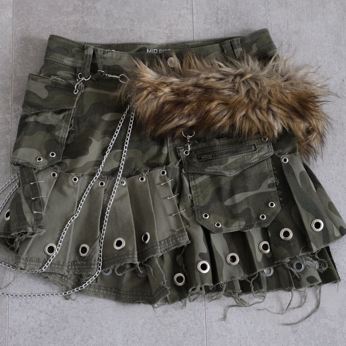 Handmade × Vintage Custom denim skirt y2k avant-garde Size 28" / US 6 / IT 42 - 1 Thumbnail