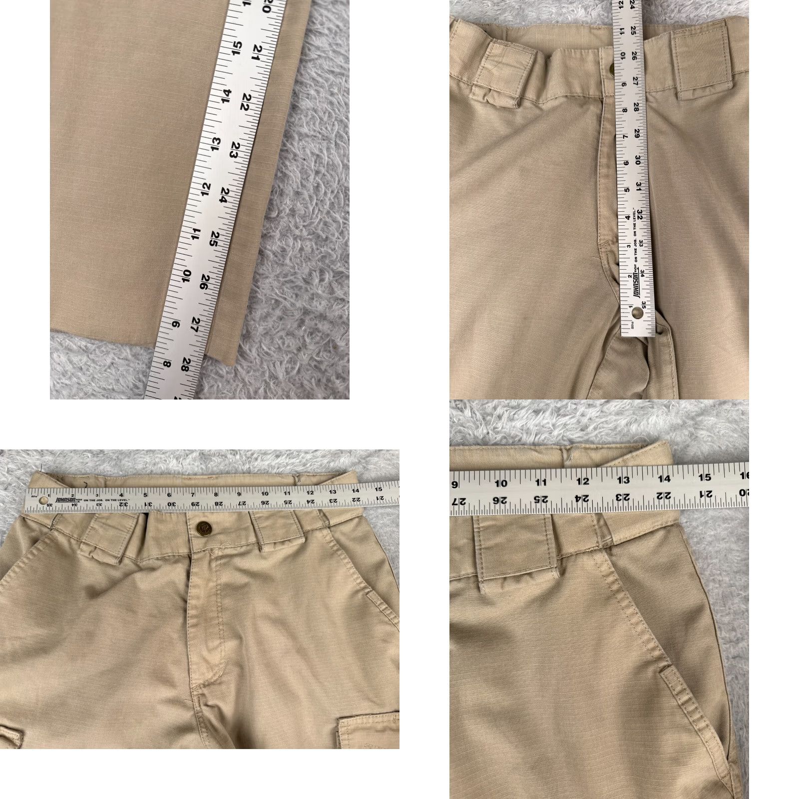 Vintage Tact Squad Cargo Pants Mens 30 Beige Cotton Blend Straight Leg 5-Pocket Workwear Size US 30 / EU 46 - 8 Thumbnail