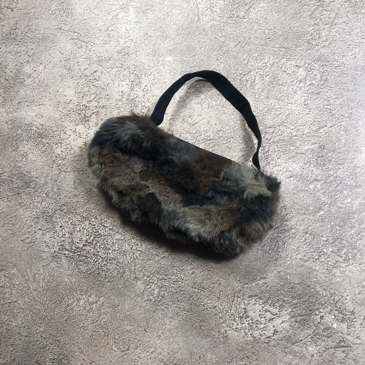 Vintage Vintage 90s Mohair Shoulder Bag Y2K Japanese Archive Swag OS Size ONE SIZE - 2 Thumbnail