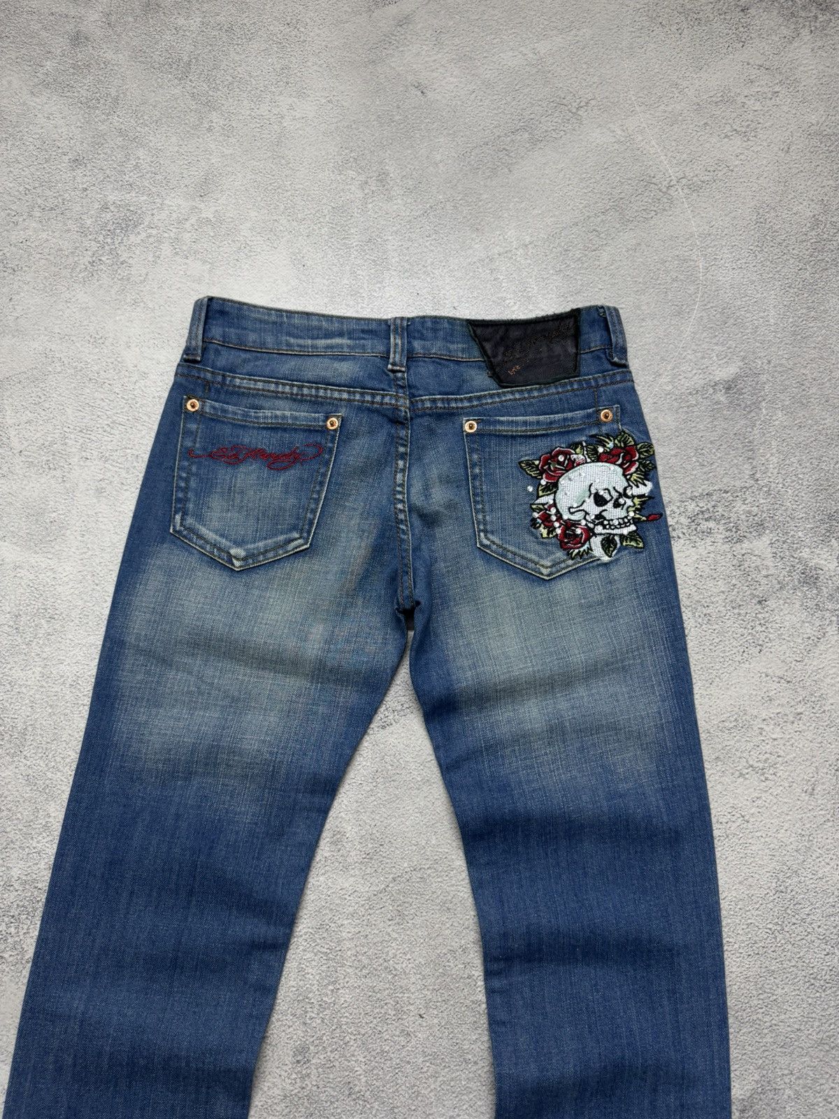 Ed Hardy Vintage Y2k Ed Hardy Skull ☠️ Denim Jeans 00’s Size 27" / US 4 / IT 40 - 3 Thumbnail