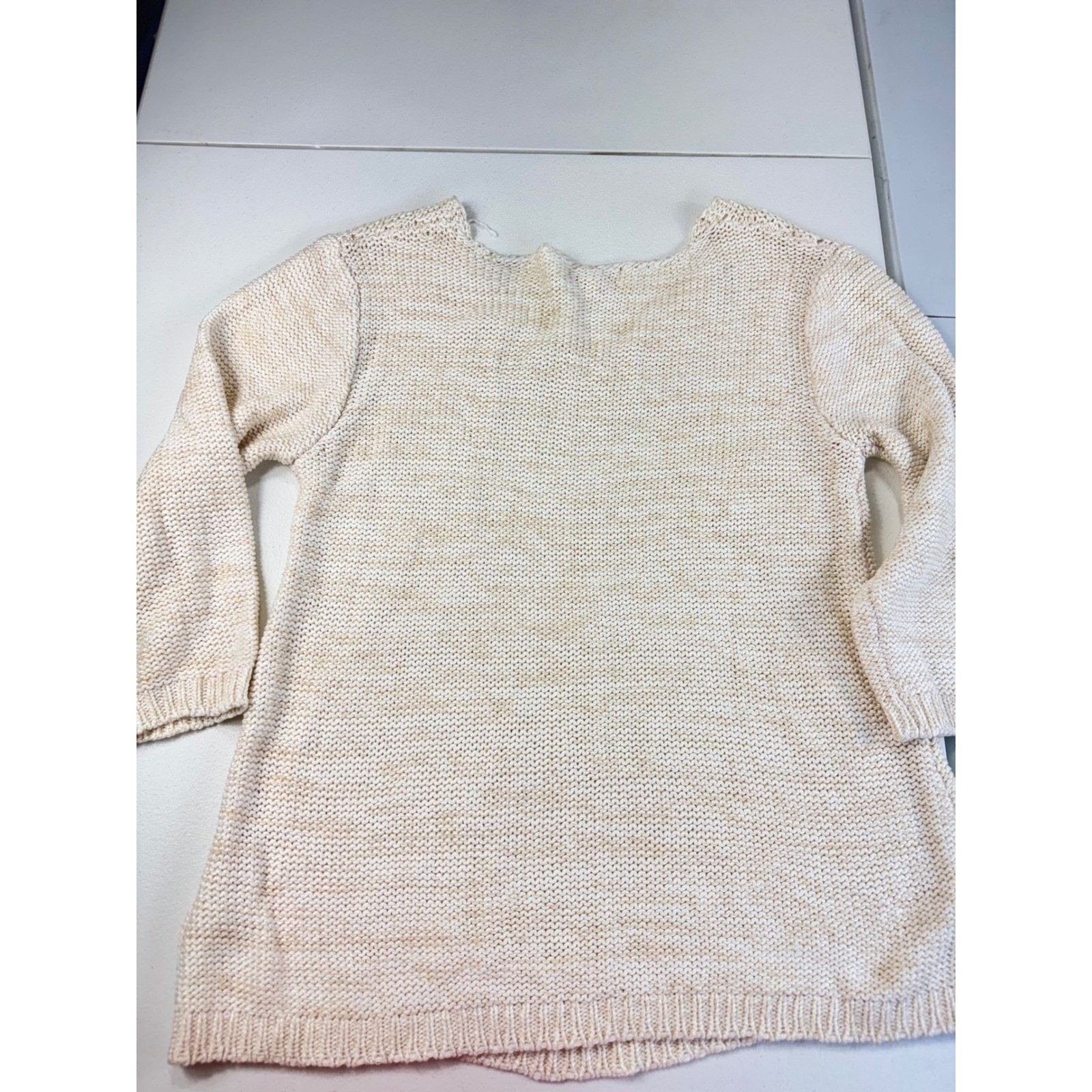 & Other Stories Avalin Knit Sweater Womens Small Cream Beige Open Weave Size S / US 4 / IT 40 - 10 Thumbnail