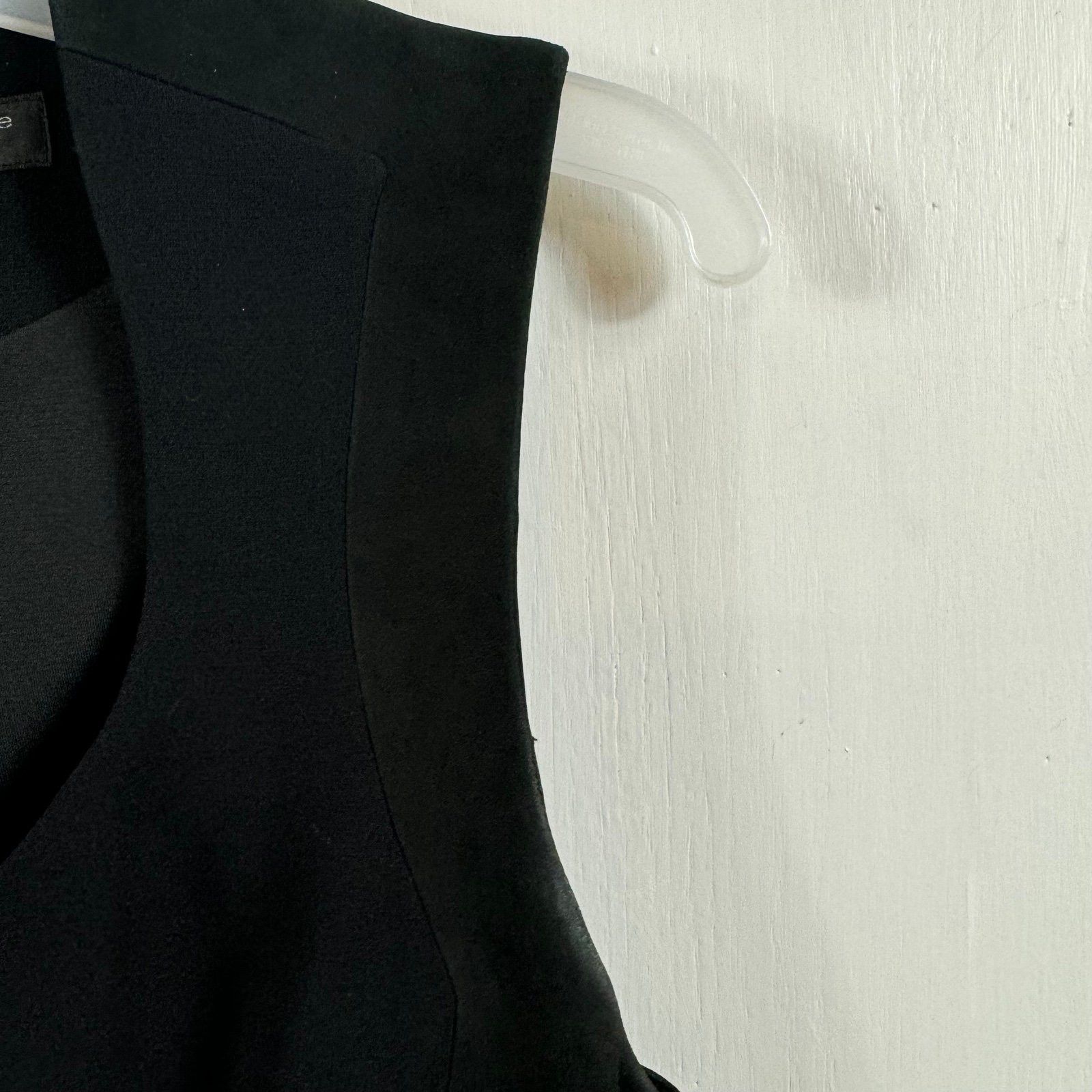 Rag & Bone Rag & Bone Lauren Black Stretch Crepe Leather Suede Panel D Size M / US 6-8 / IT 42-44 - 9 Thumbnail