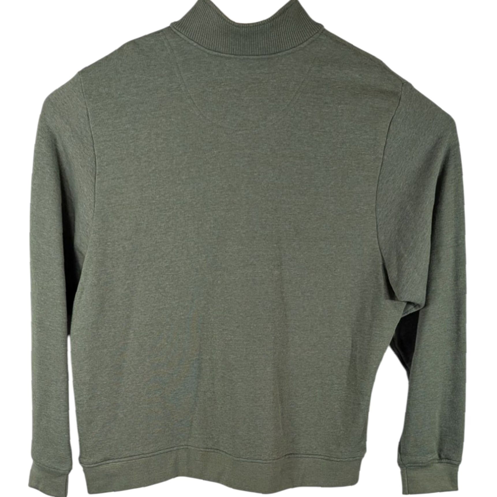 Orvis Signature Pullover Sweater 1/4 Zip Snap Mens 2XL Olive Green Signature Collection Knit Pullover