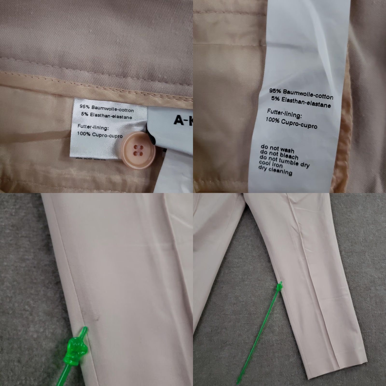 Vintage Akris Punto Dress Pants Womens 10 Pink Twill Pockets Slim Straight Office Business Size 32" / US 10 / IT 46 - 9 Thumbnail