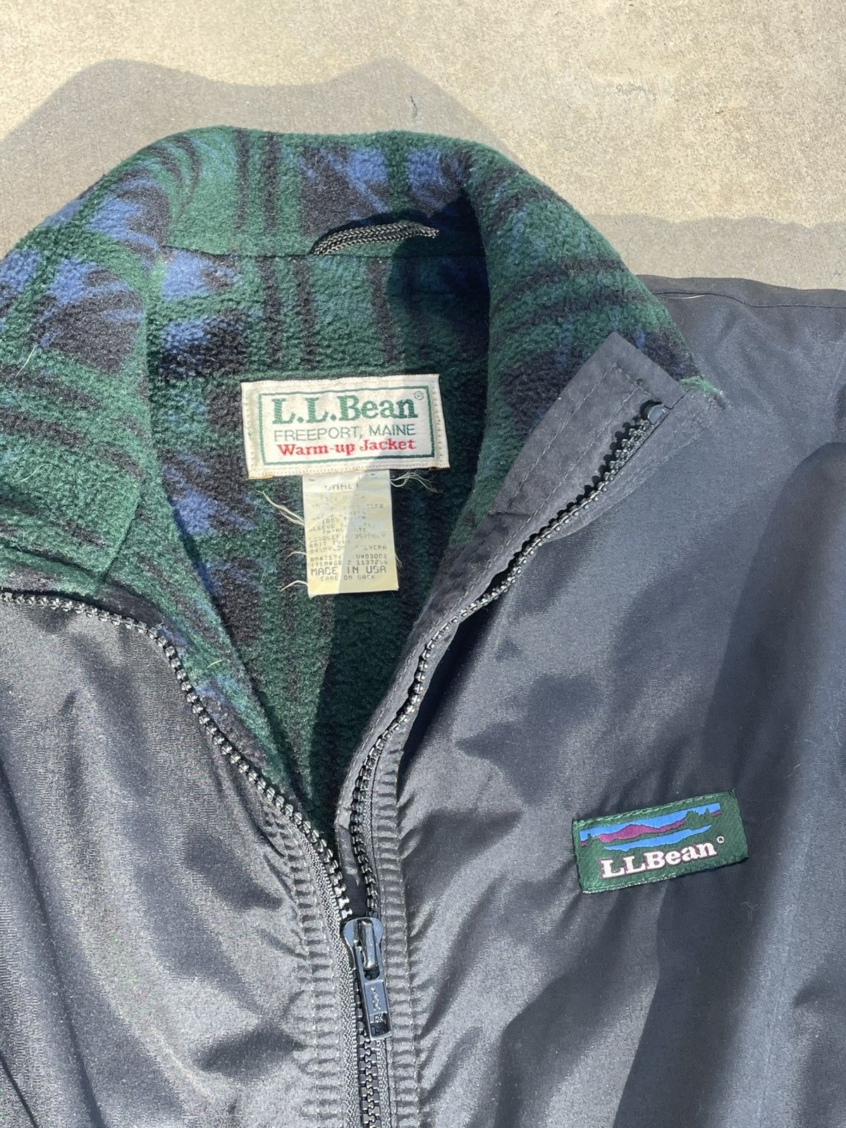 L.L. Bean Vintage 90’s L.L. Bean Men's Black Warm-Up Jacket Full Zip Size US S / EU 44-46 / 1 - 3 Thumbnail