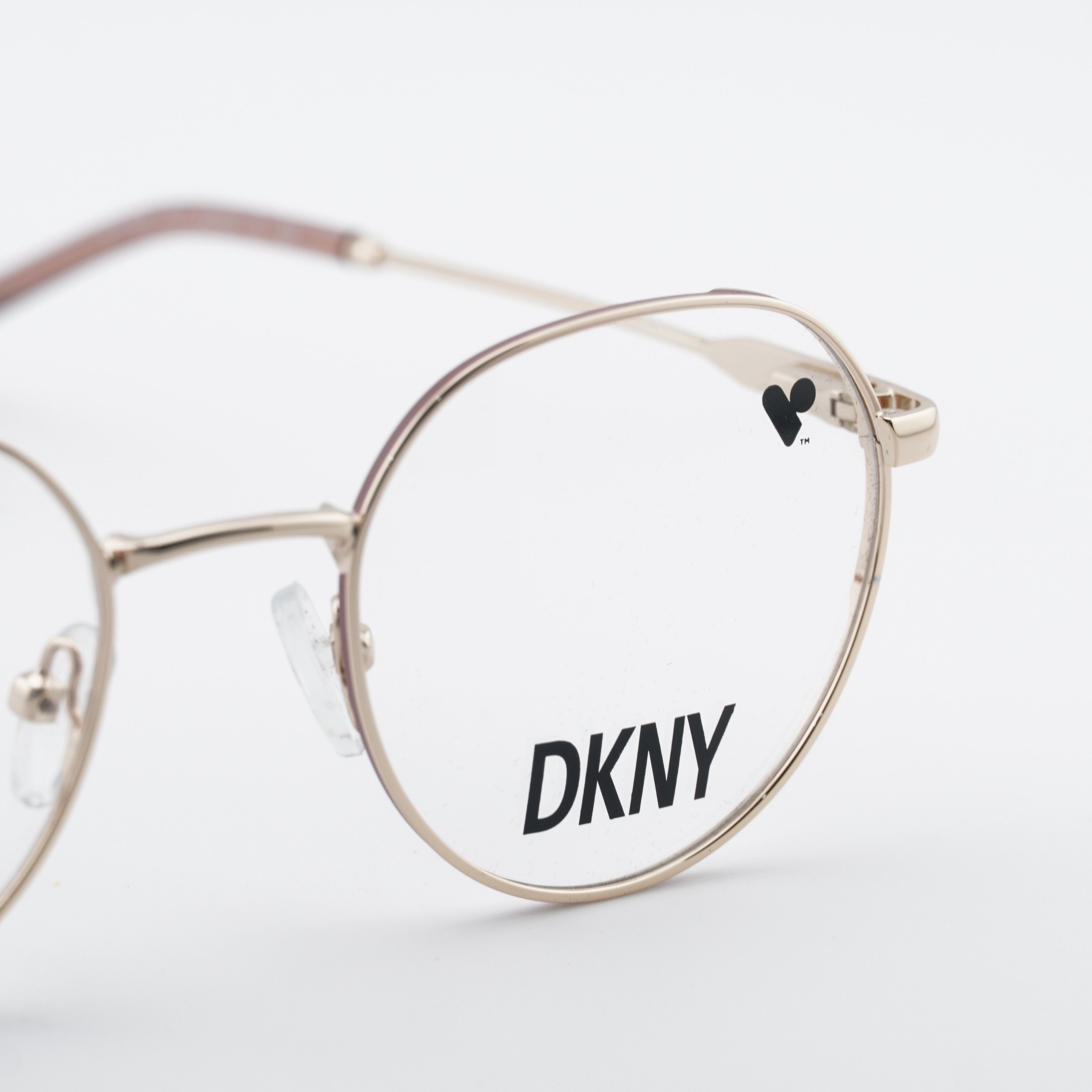 DKNY DKNY DK1032 717 Eyeglasses Gold 48mm Round Frame Size ONE SIZE - 6 Thumbnail