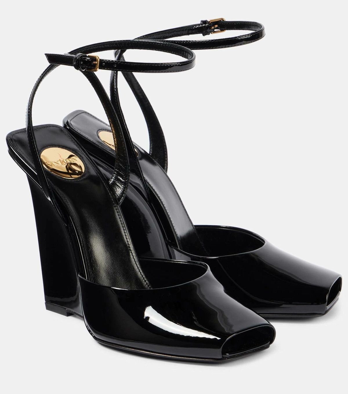 Saint Laurent Paris o1y0126 Ankle Strap Sandals in Black Size US 7 / IT 37 - 1 Thumbnail