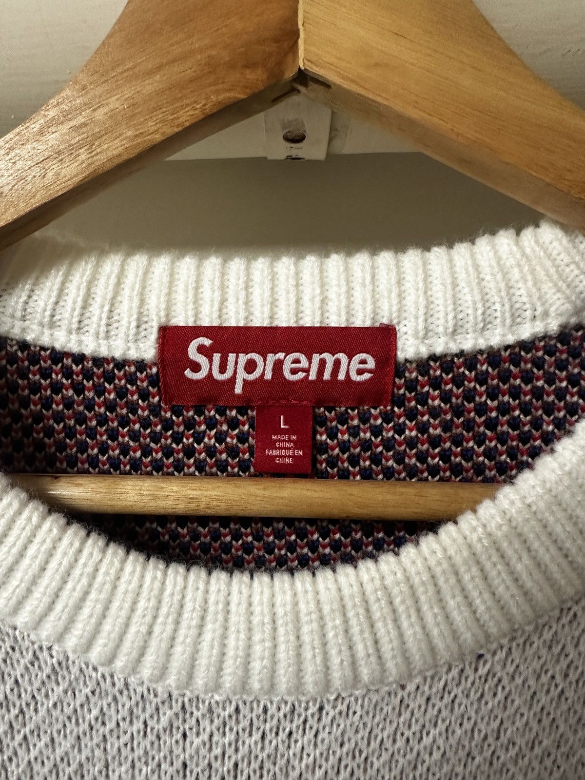 Supreme Supreme Snow White Sweater Size US L / EU 52-54 / 3 - 3 Thumbnail