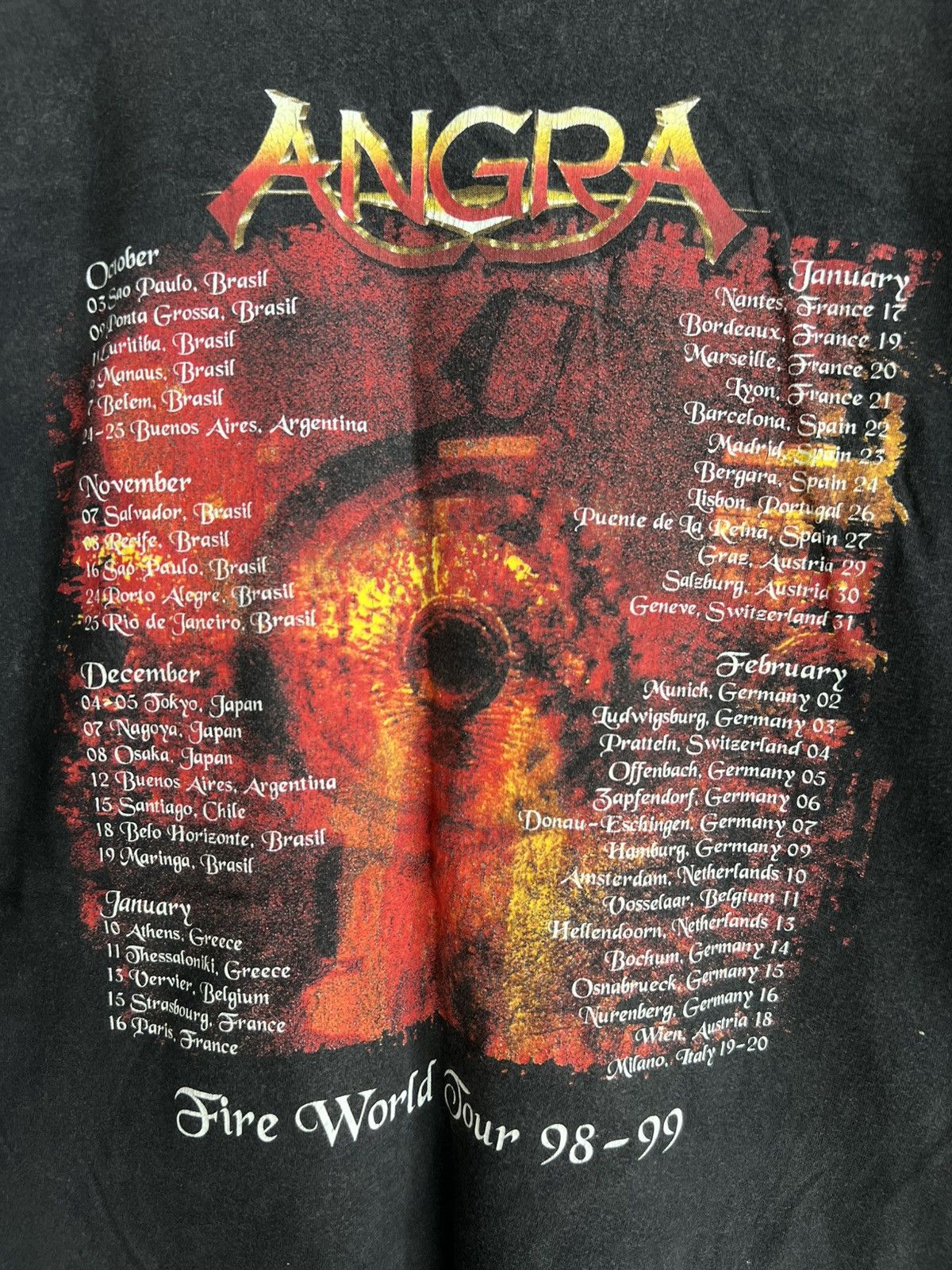 Vintage Vintage 1997 ANGRA Firework Blue Grape Merch Heavy Metal Tee Size US L / EU 52-54 / 3 - 4 Thumbnail