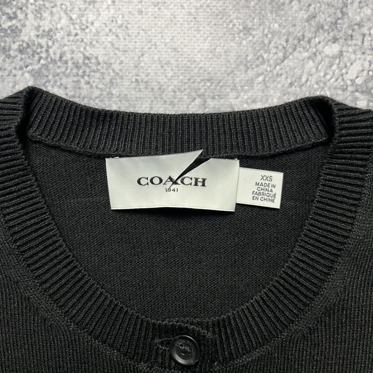 Coach Coach Black Cardigan Sweater Streetwear Luxury Designer Size XXS / US 00 / IT 34 - 5 Thumbnail