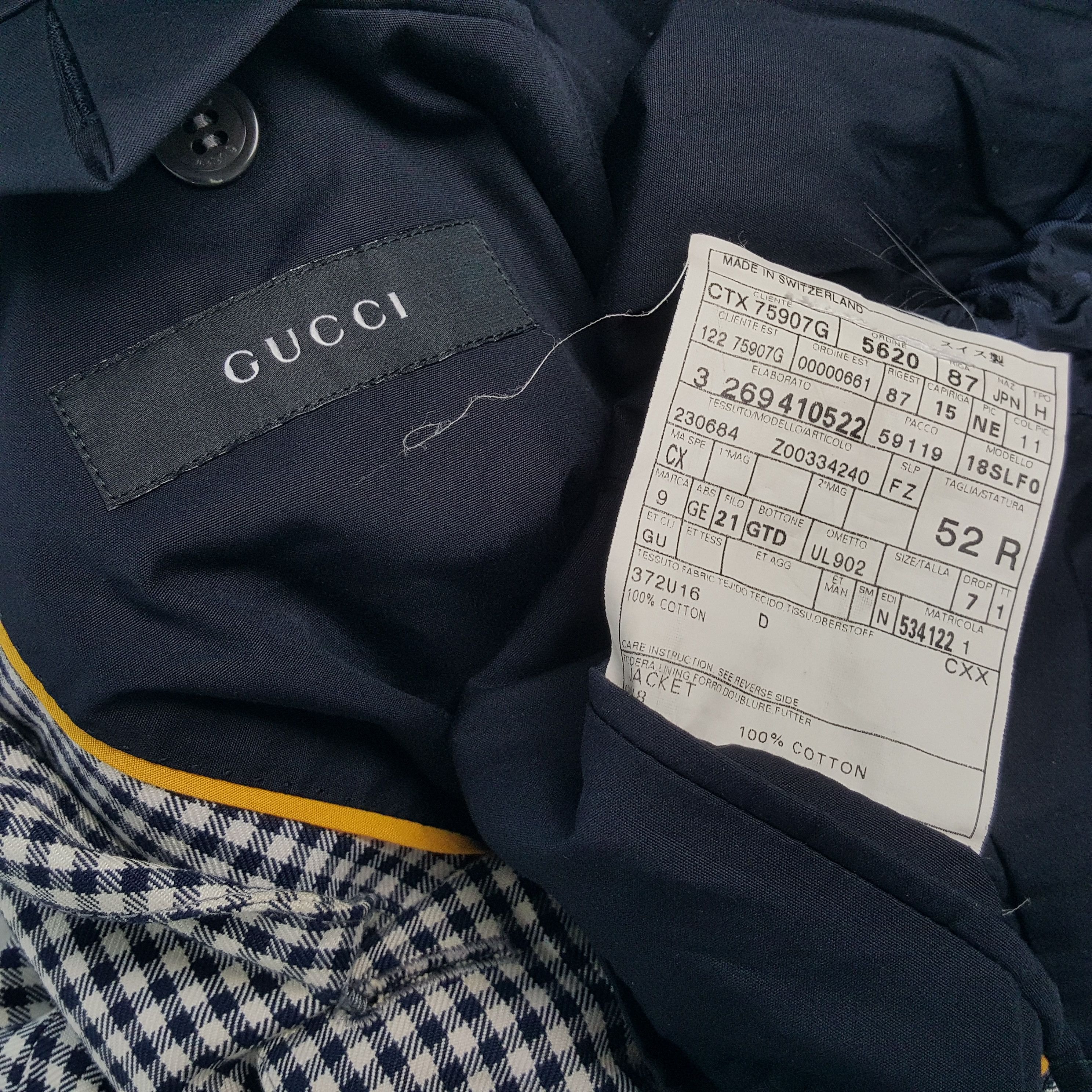 Gucci × Vintage GUCCI Italian Luxury Brand Formal Style Blazer Size 38S - 9 Thumbnail
