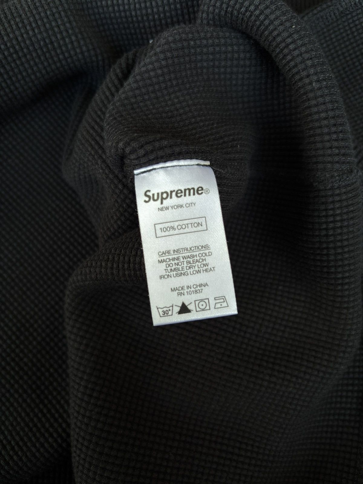 Supreme Supreme HQ Waffle Thermal Longsleeve FW19 Size US XL / EU 56 / 4 - 5 Thumbnail